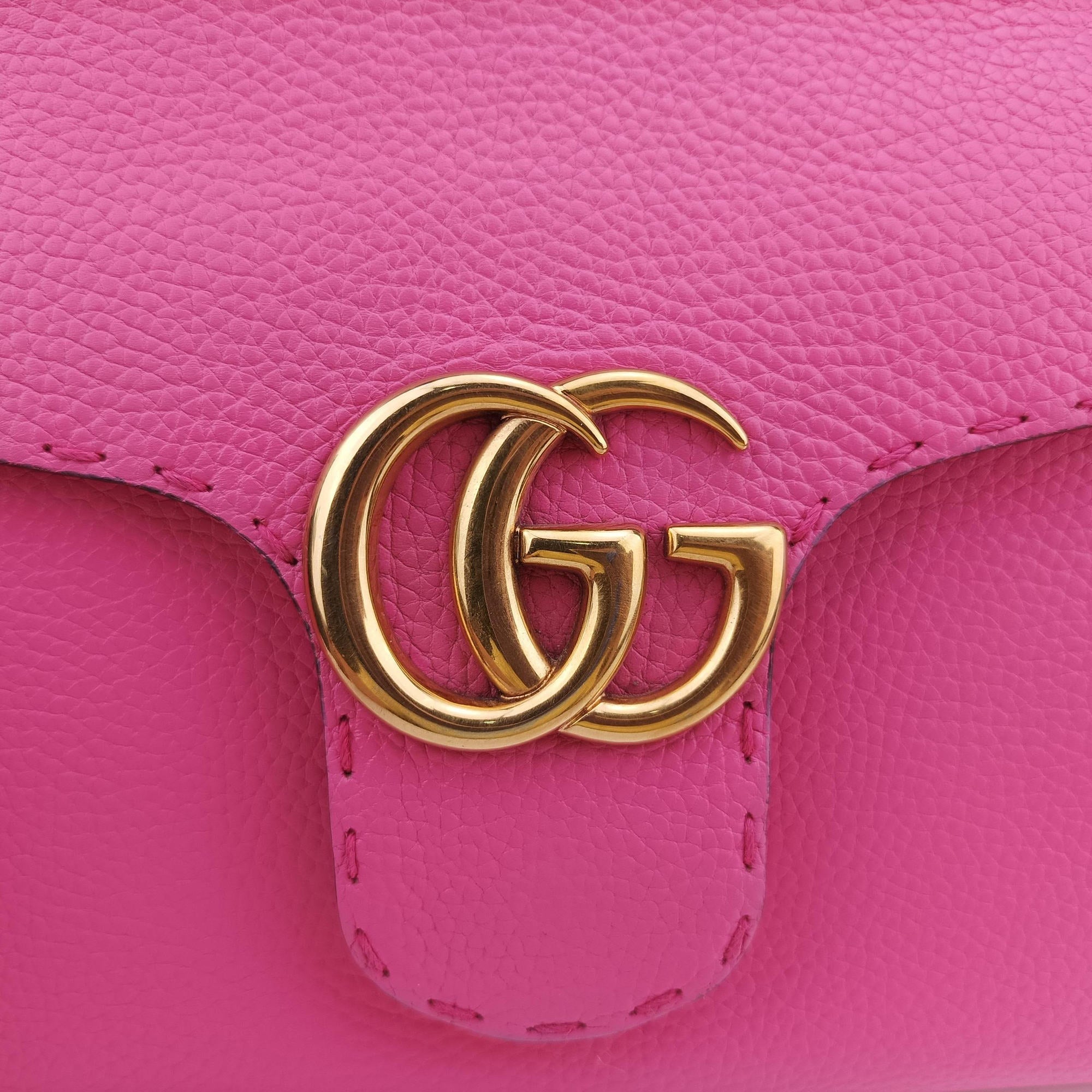 Secondhand Gucci GG Marmont Pink Leather 442622 shoulderbag | stylenewstar