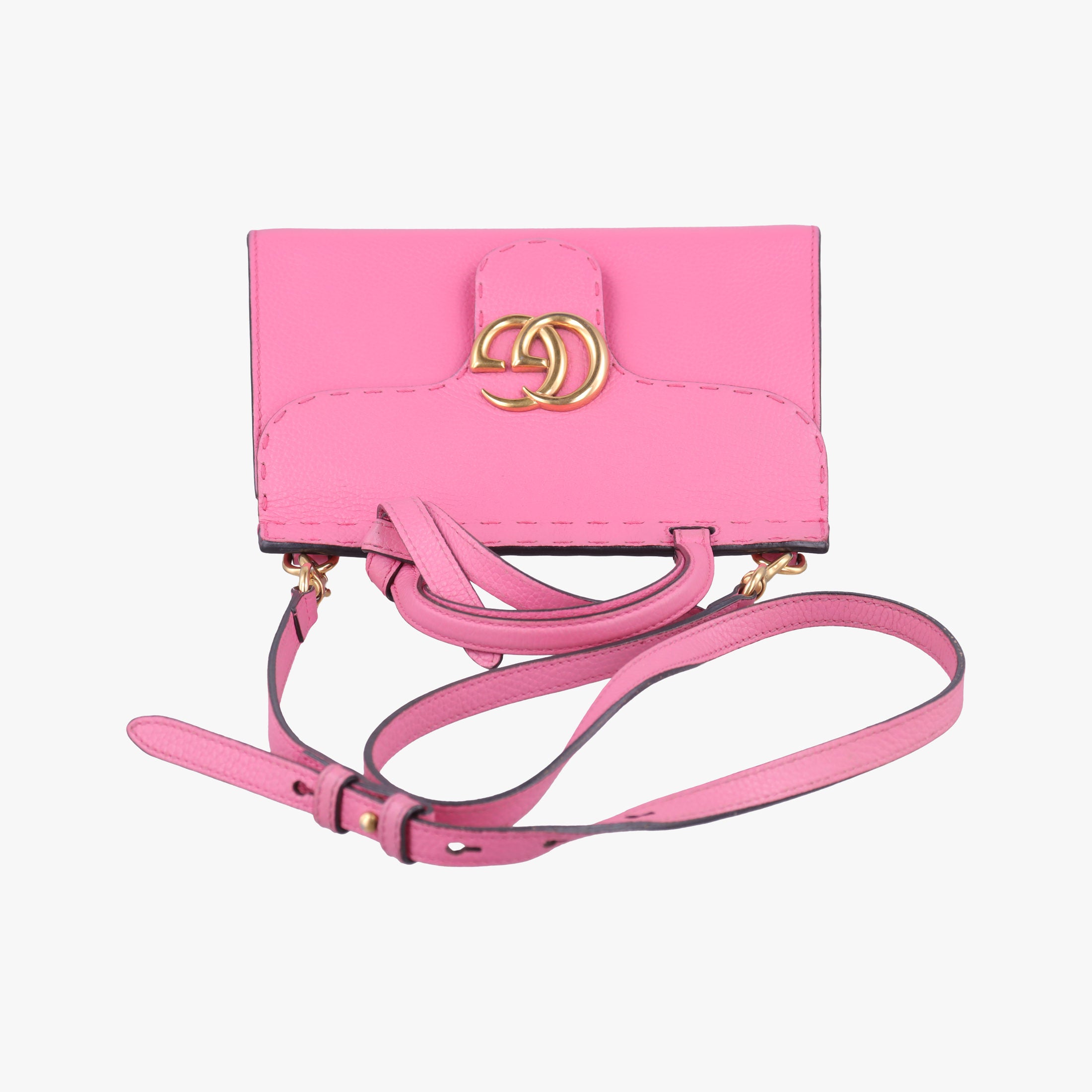 Secondhand Gucci GG Marmont Pink Leather 442622 shoulderbag | stylenewstar