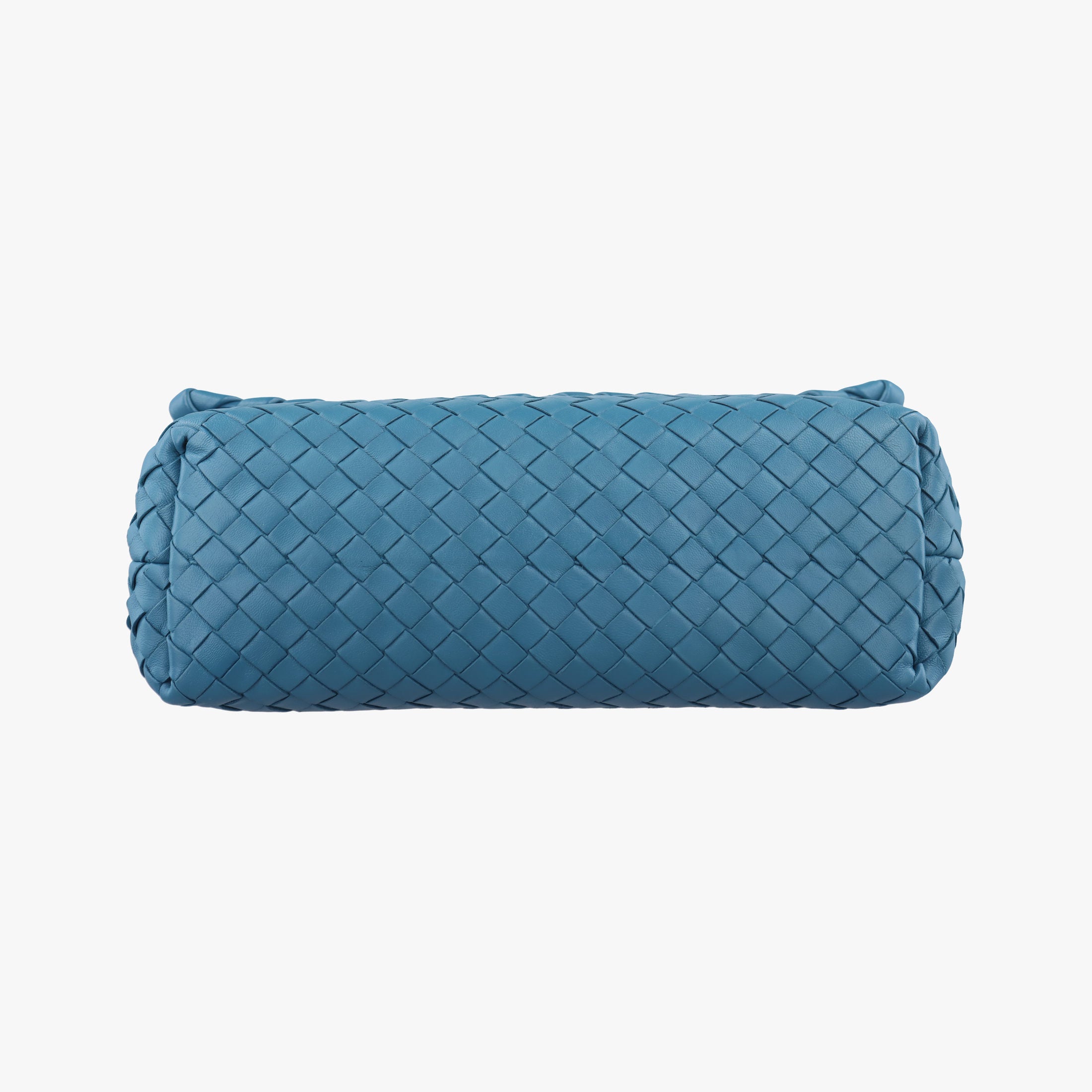 Pre-owned Bottega Veneta Intrecciato Olimpia Blue lambskin  shoulderbag | stylenewstar