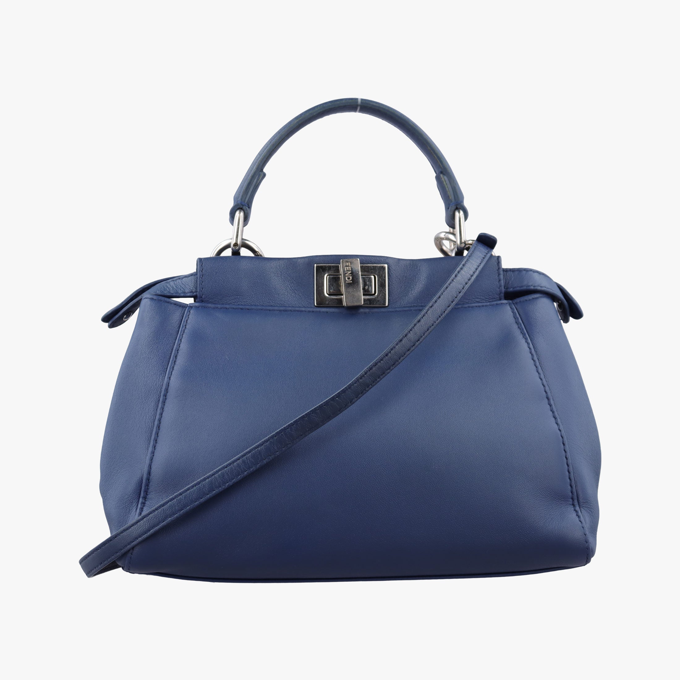 Secondhand Fendi PEEKABOO mini Blue Leather 8BN244 shoulderbag | stylenewstar