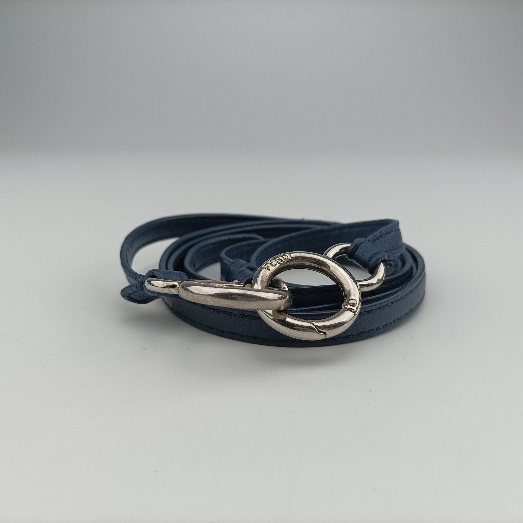 Secondhand Fendi PEEKABOO mini Blue Leather 8BN244 shoulderbag | stylenewstar
