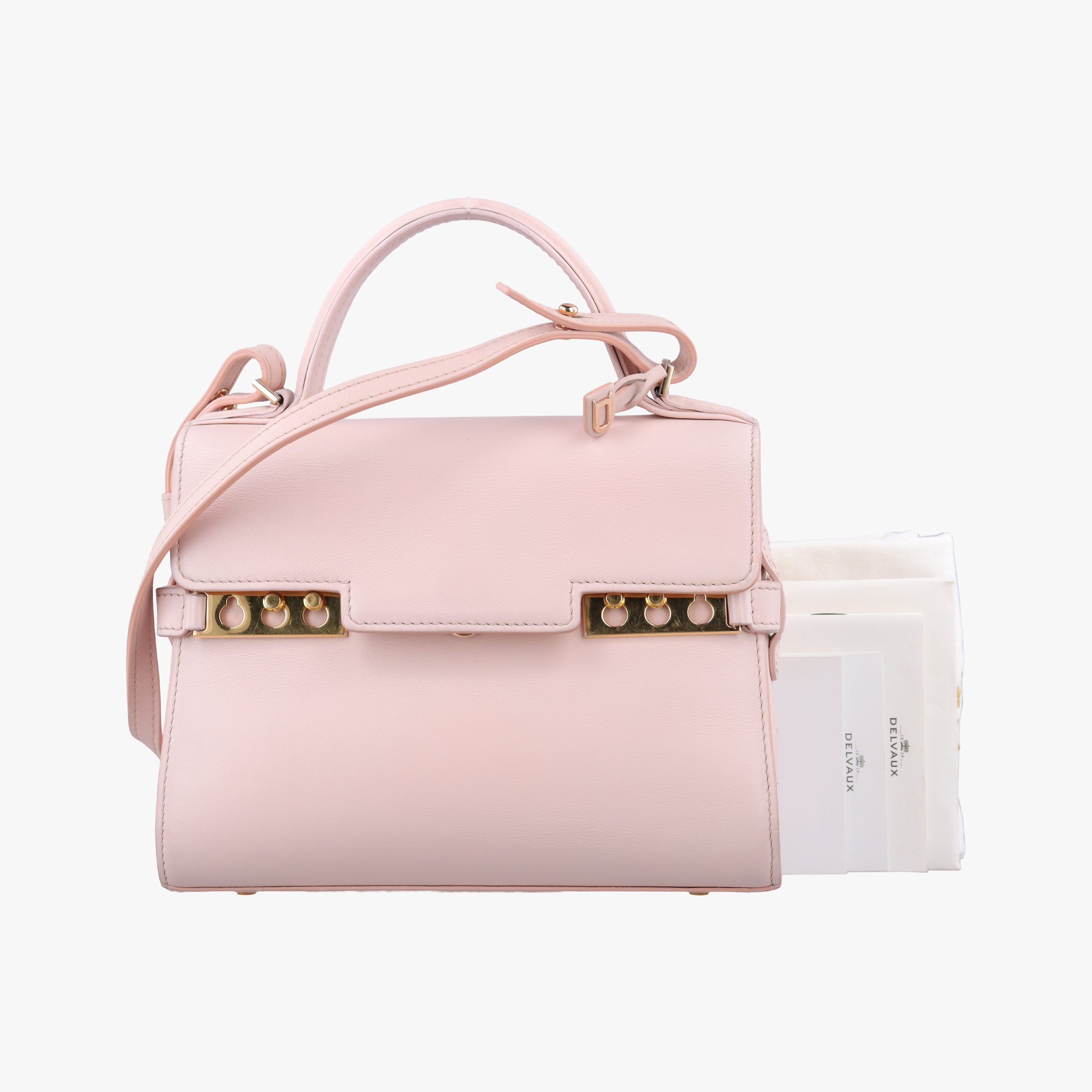 Pre-owned Delvaux Tampete Pink Leather  shoulderbag | stylenewstar