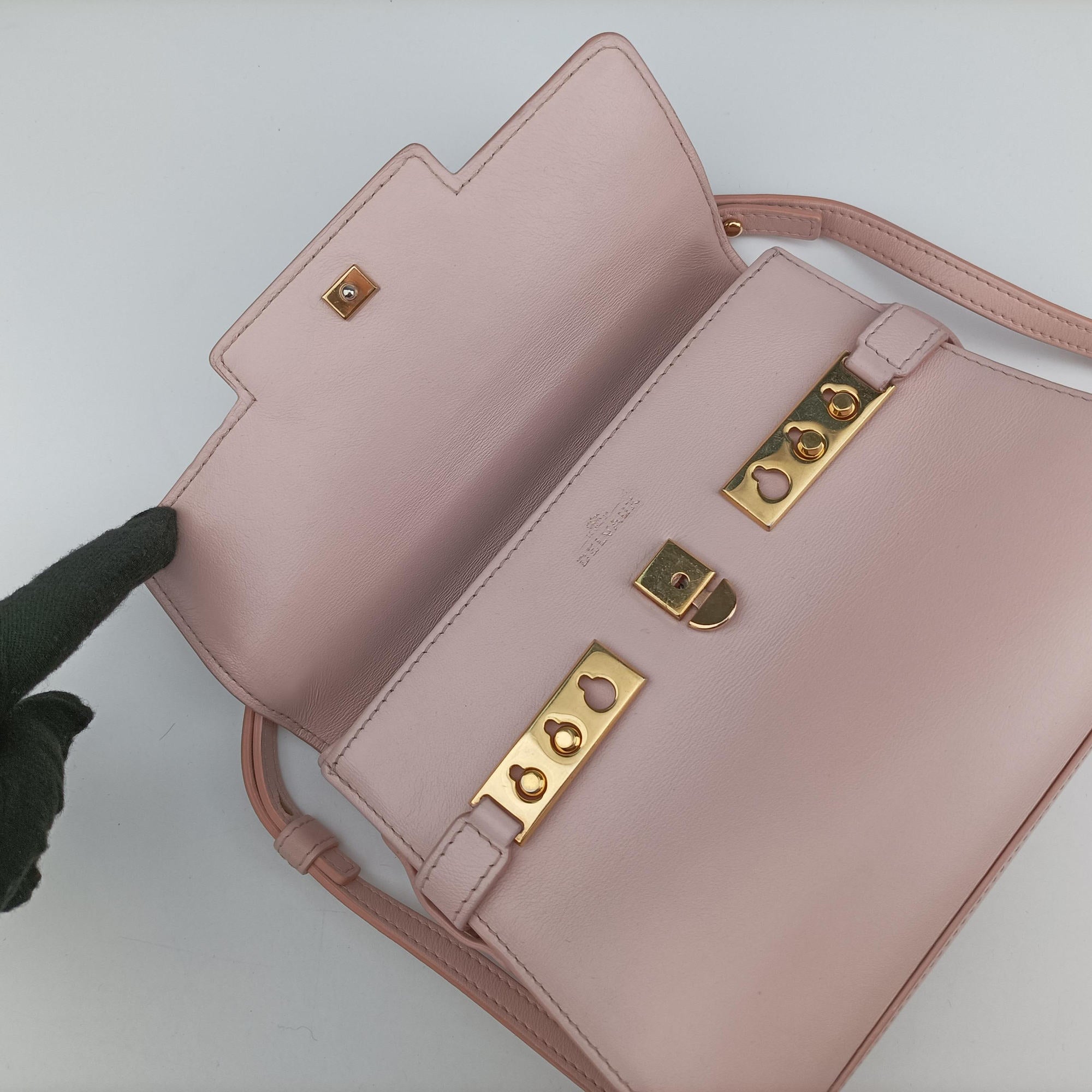 Pre-owned Delvaux Tampete Pink Leather  shoulderbag | stylenewstar