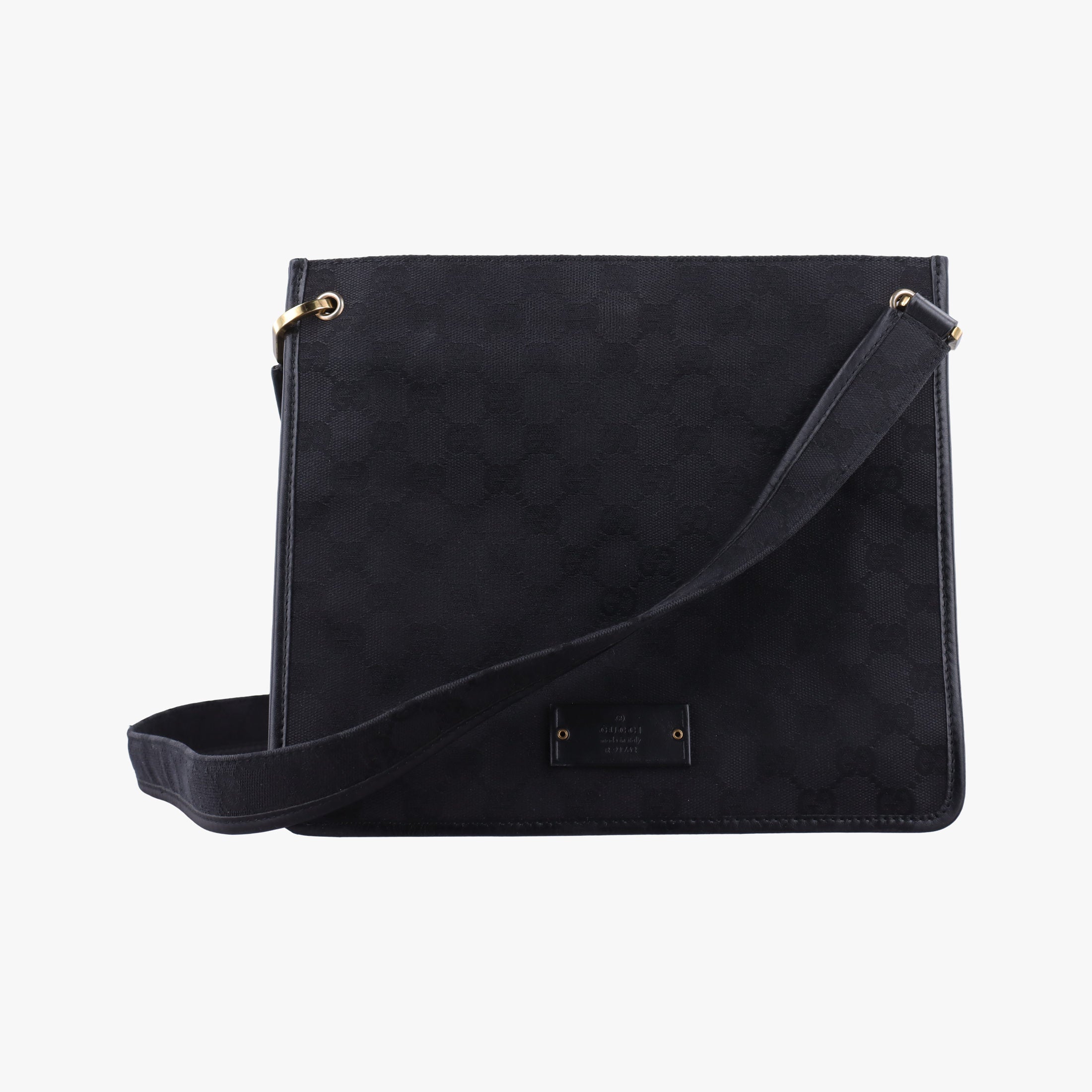 Pre-owned Gucci GG canvas Black canvas 91762 shoulderbag | stylenewstar