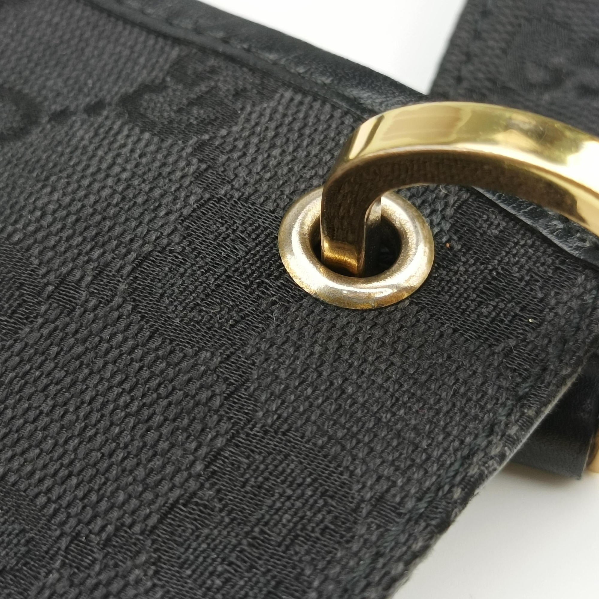 Pre-owned Gucci GG canvas Black canvas 91762 shoulderbag | stylenewstar