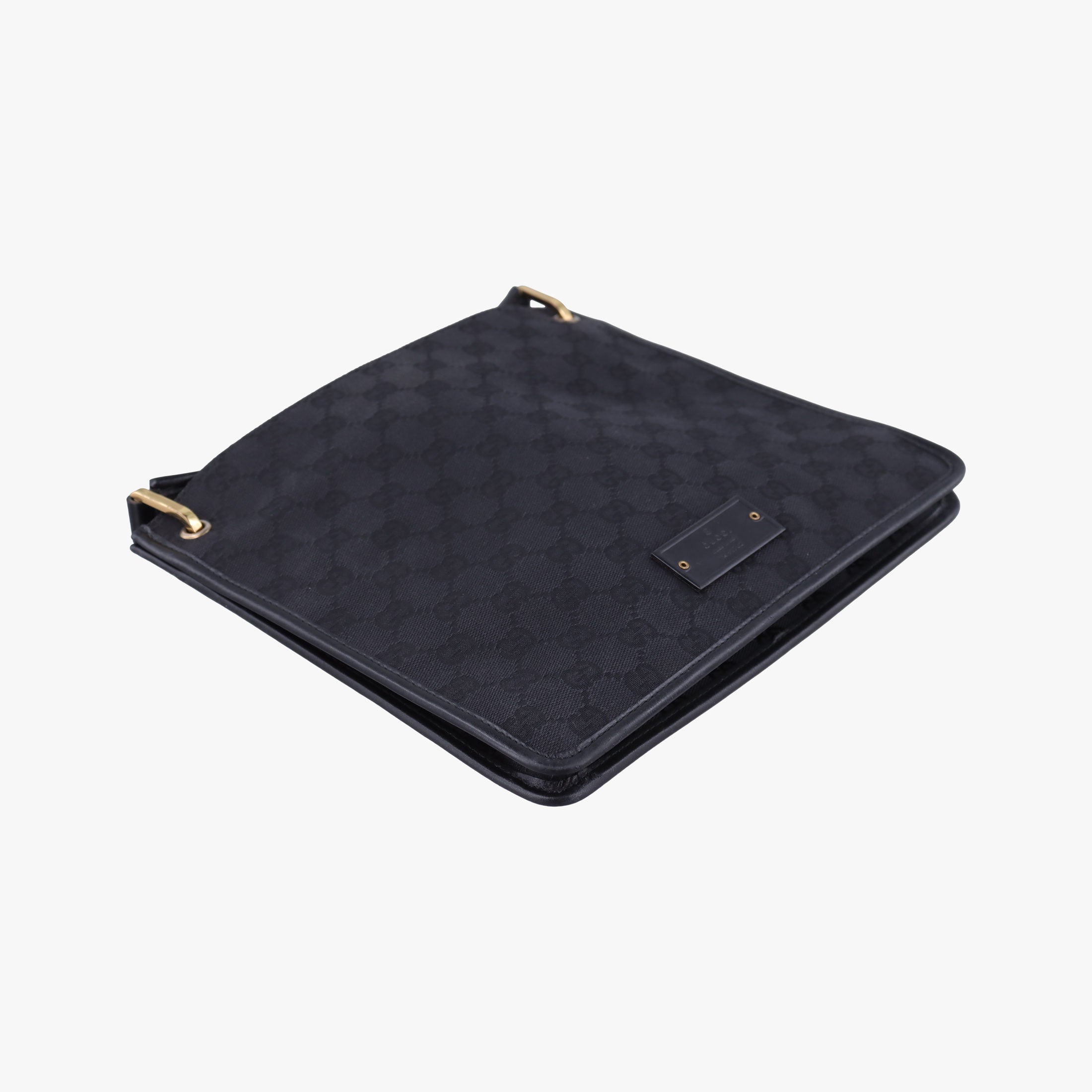 Pre-owned Gucci GG canvas Black canvas 91762 shoulderbag | stylenewstar