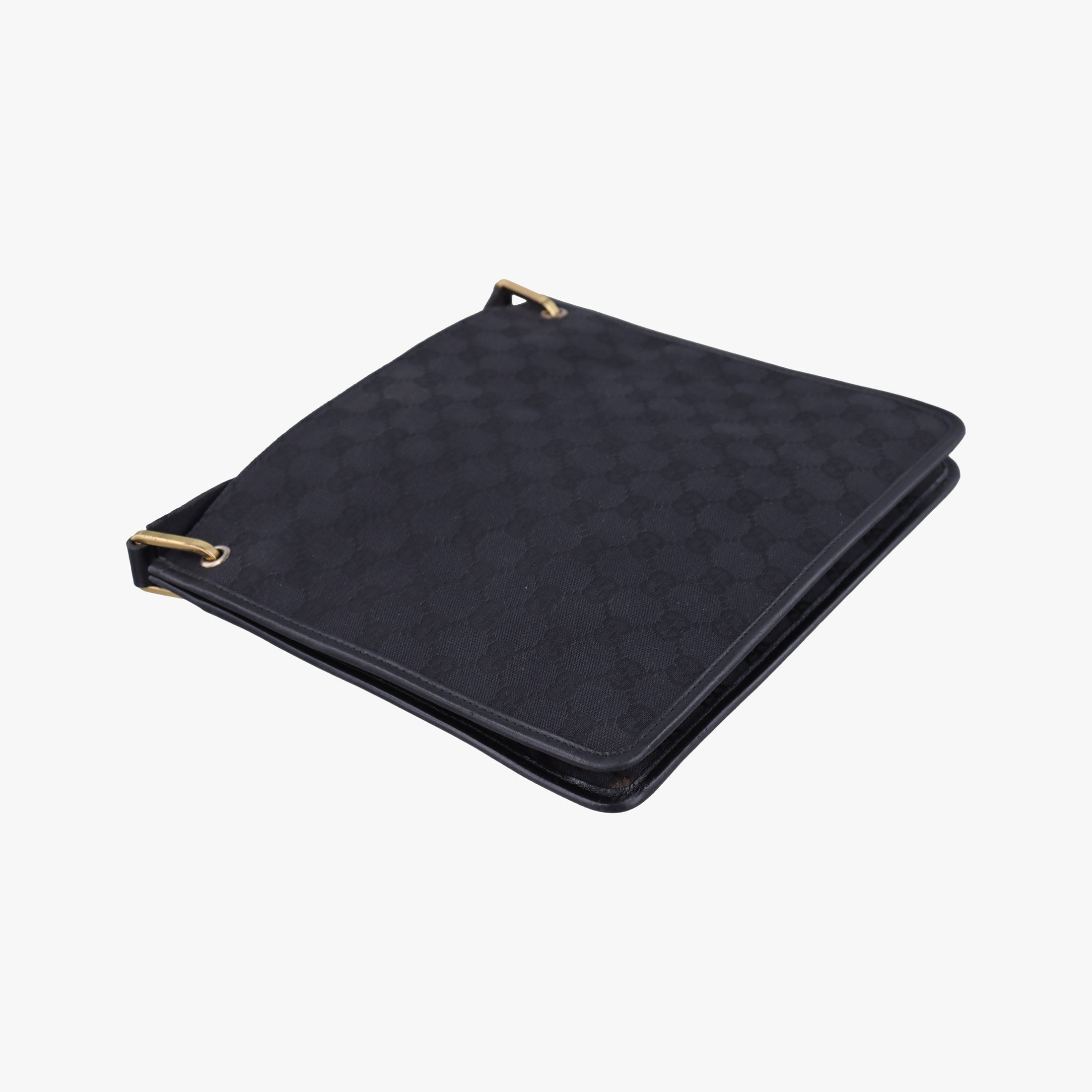 Pre-owned Gucci GG canvas Black canvas 91762 shoulderbag | stylenewstar
