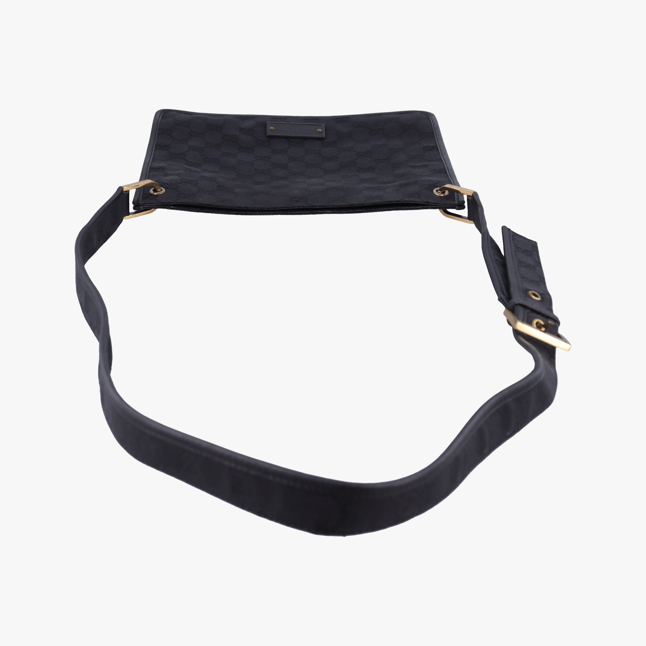 Pre-owned Gucci GG canvas Black canvas 91762 shoulderbag | stylenewstar