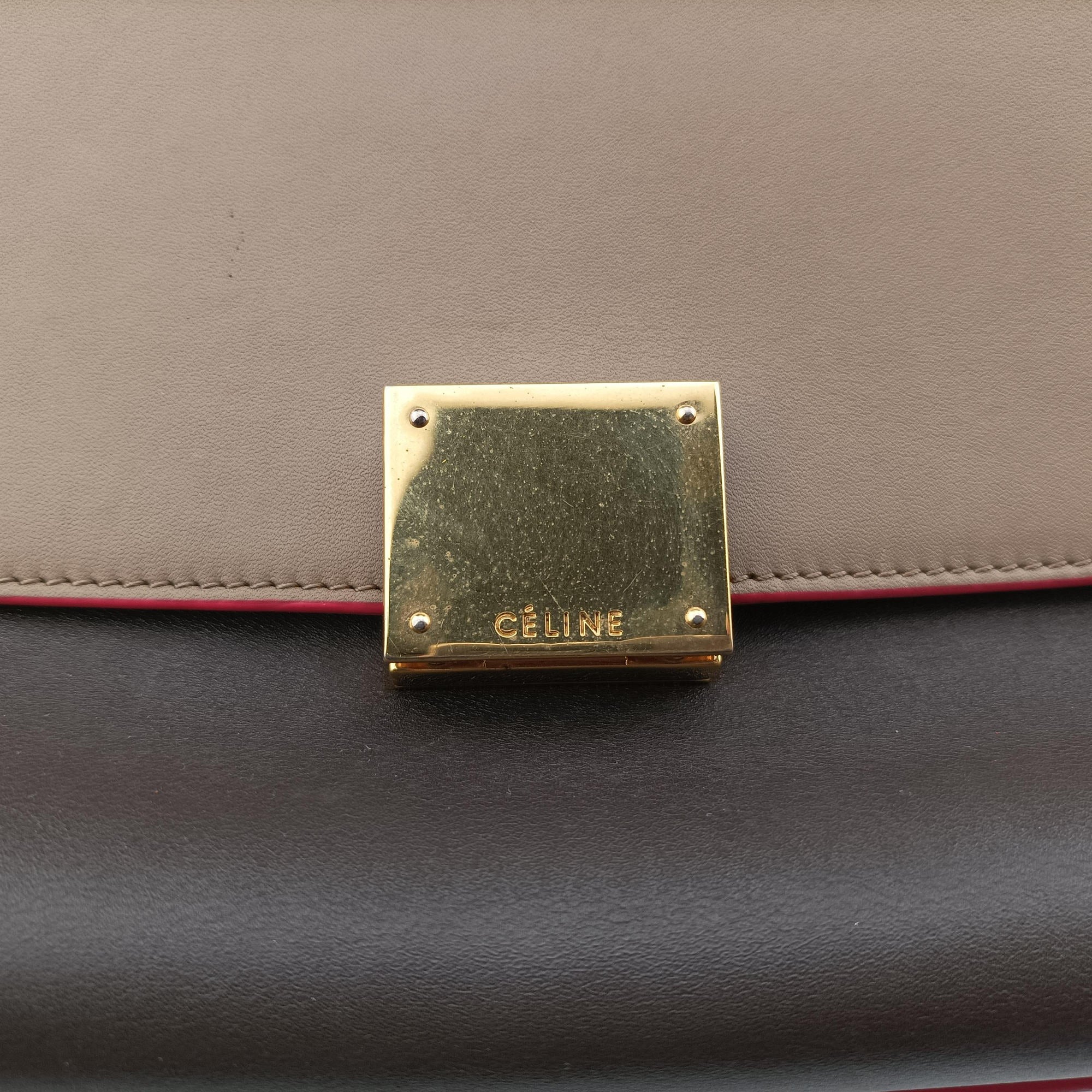 Secondhand Celine Trapeze Black Leather  handbag | stylenewstar
