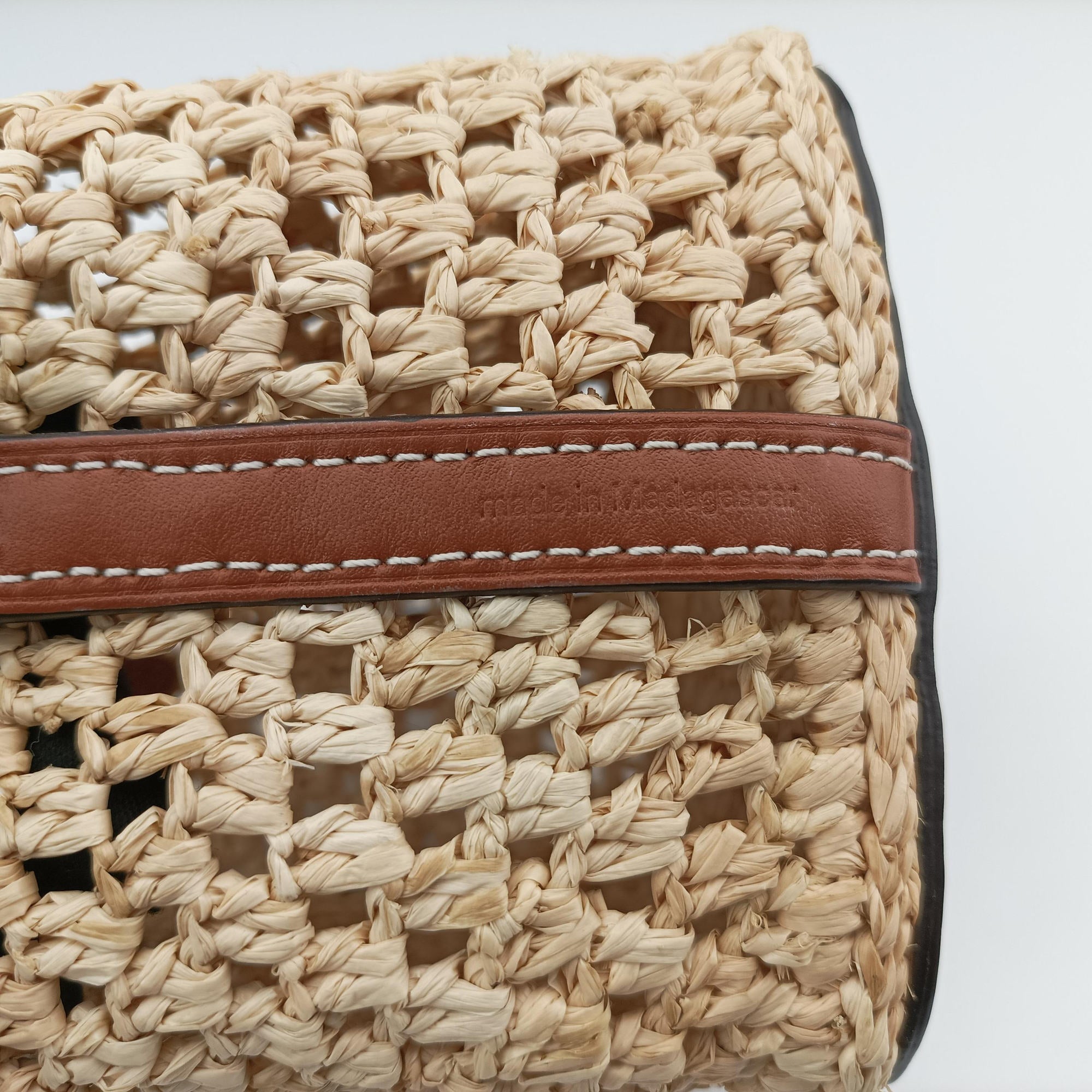 Pre-owned Louis Vuitton Noé Purse Beige x Brown natural raffia M83521 shoulderbag | stylenewstar