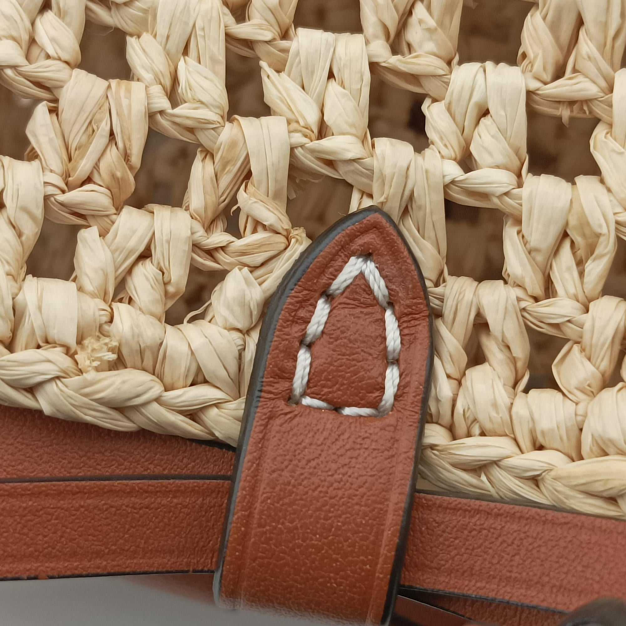 Pre-owned Louis Vuitton Noé Purse Beige x Brown natural raffia M83521 shoulderbag | stylenewstar