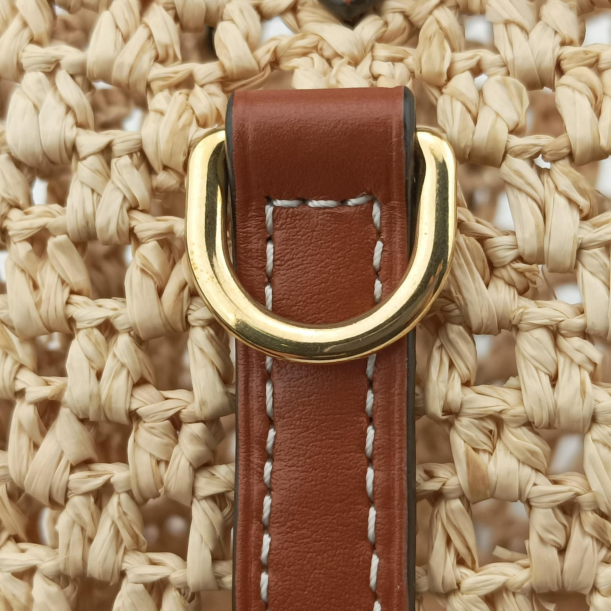 Pre-owned Louis Vuitton Noé Purse Beige x Brown natural raffia M83521 shoulderbag | stylenewstar