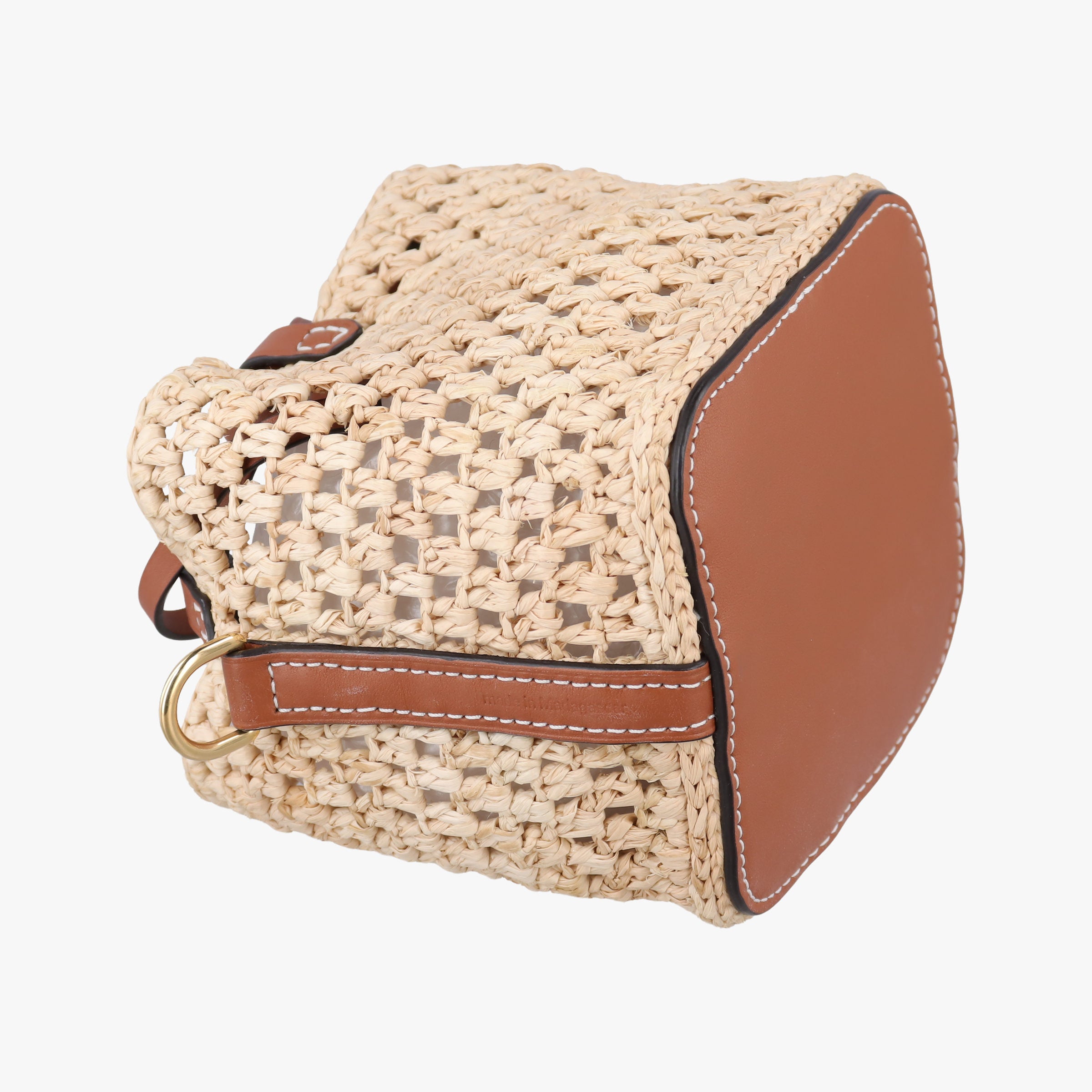 Pre-owned Louis Vuitton Noé Purse Beige x Brown natural raffia M83521 shoulderbag | stylenewstar