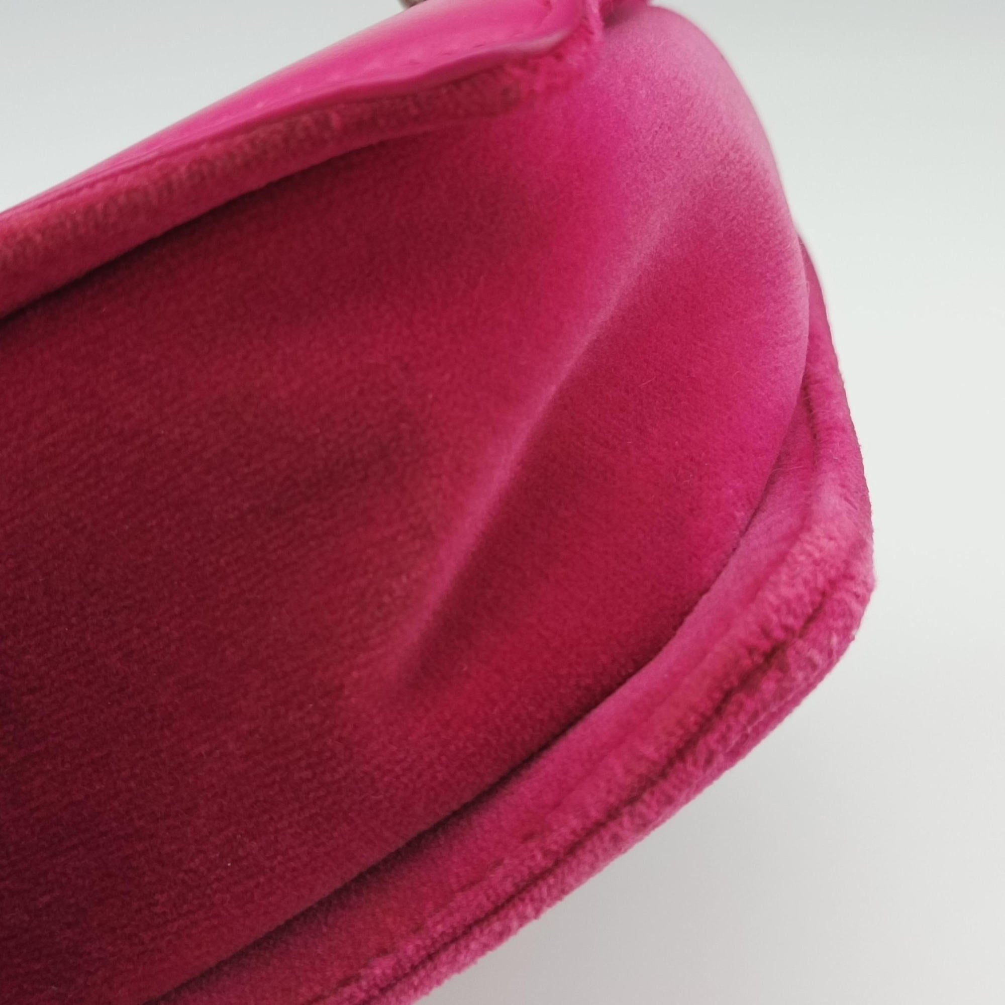 Pre-owned Chanel BOY CHANEL Rose velour A67416 shoulderbag | stylenewstar