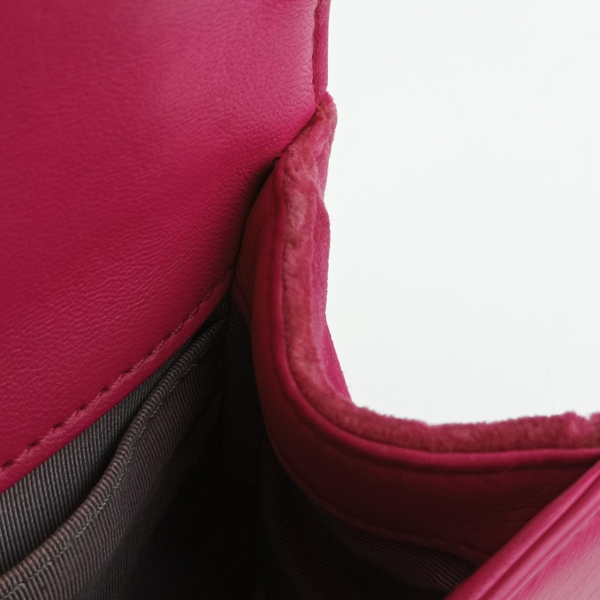 Pre-owned Chanel BOY CHANEL Rose velour A67416 shoulderbag | stylenewstar