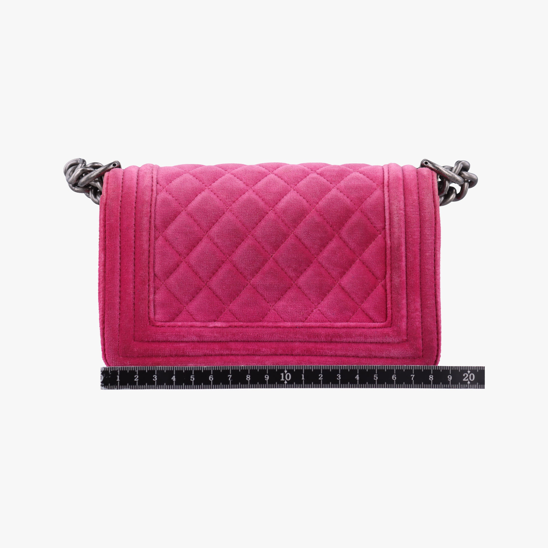Pre-owned Chanel BOY CHANEL Rose velour A67416 shoulderbag | stylenewstar