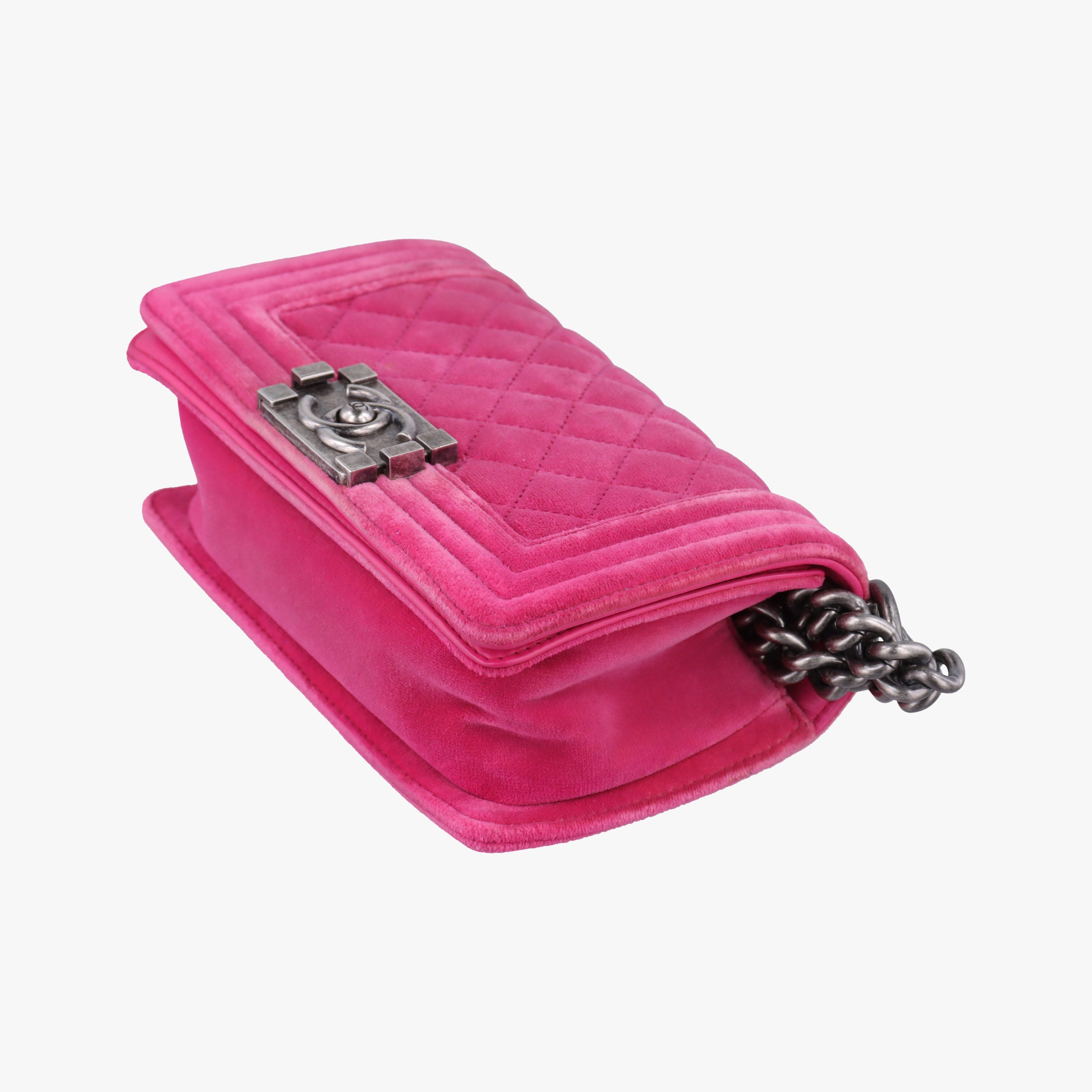 Pre-owned Chanel BOY CHANEL Rose velour A67416 shoulderbag | stylenewstar