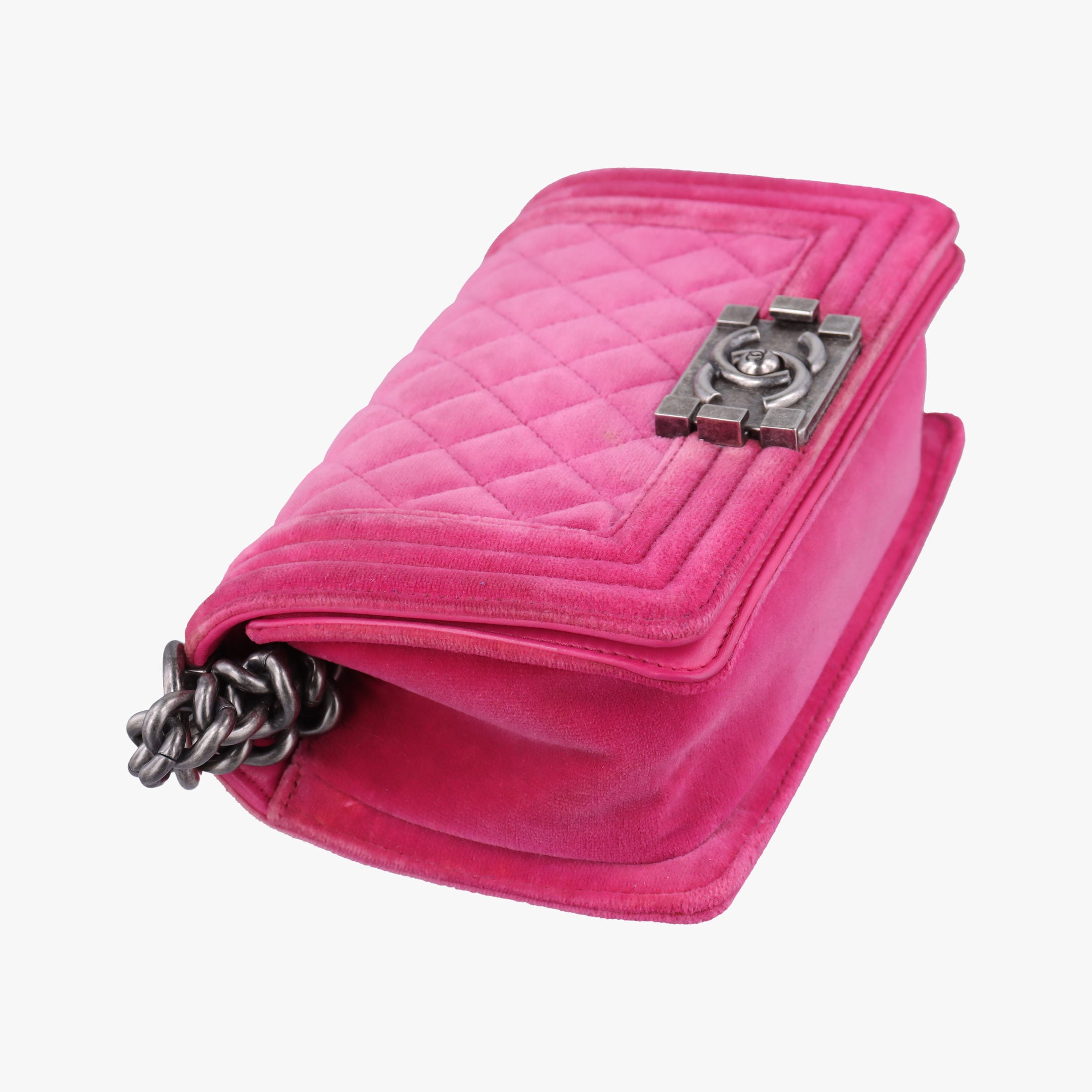 Pre-owned Chanel BOY CHANEL Rose velour A67416 shoulderbag | stylenewstar