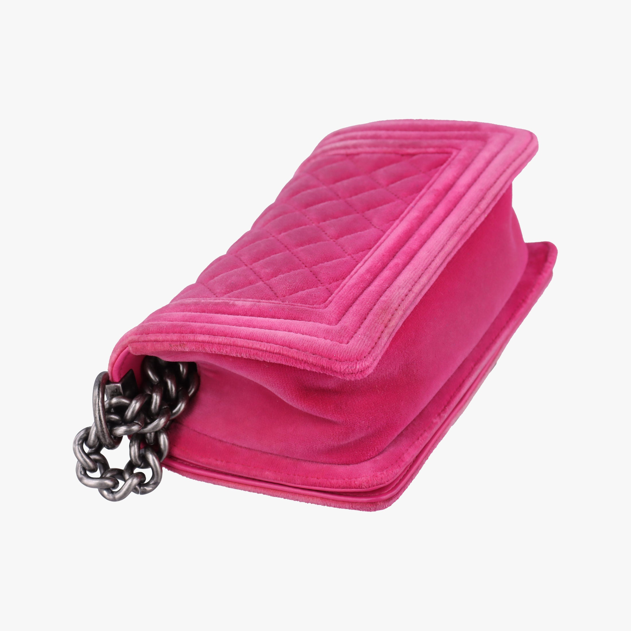 Pre-owned Chanel BOY CHANEL Rose velour A67416 shoulderbag | stylenewstar