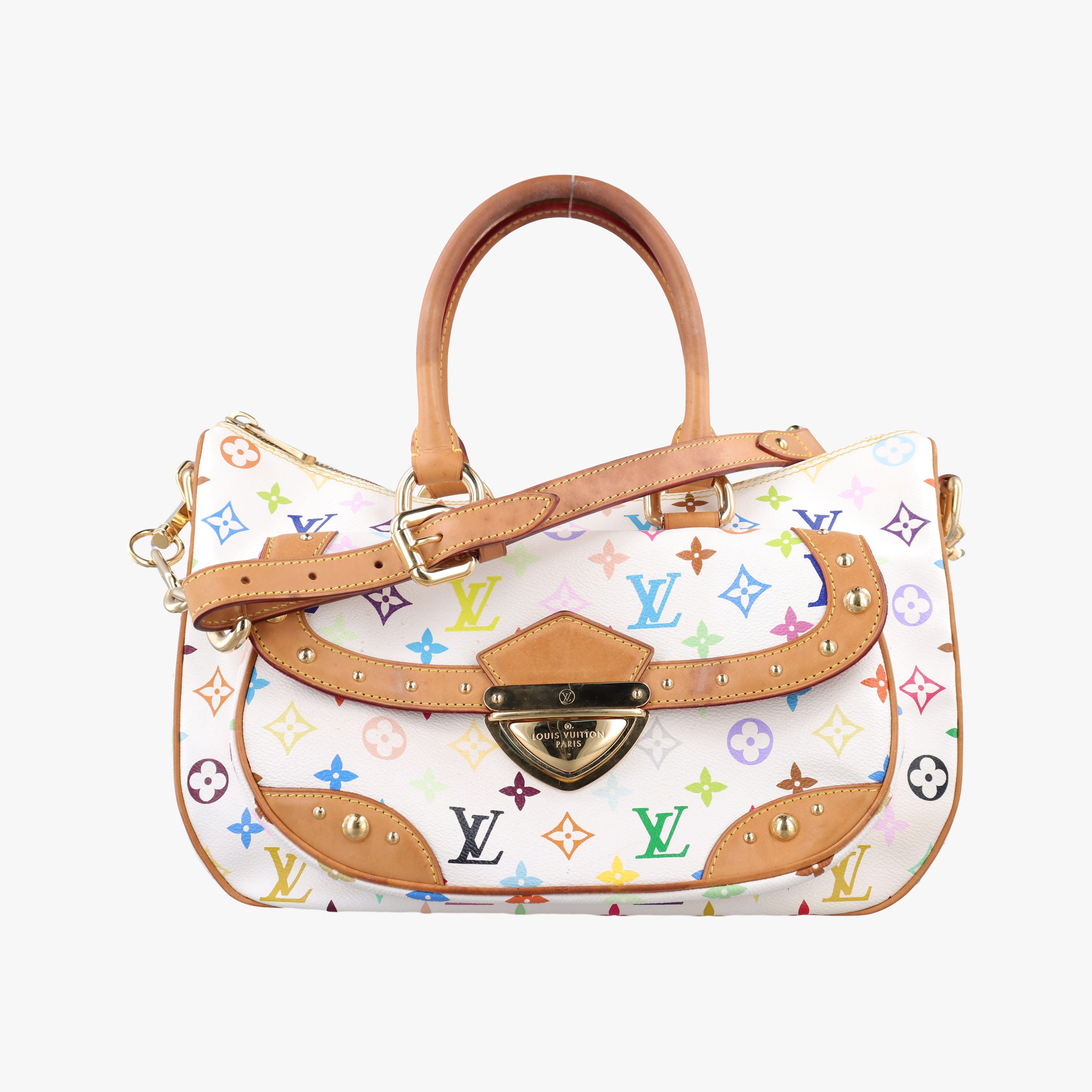 Vintage Louis Vuitton RITA white Monogram Multicolor M40125 shoulderbag | stylenewstar
