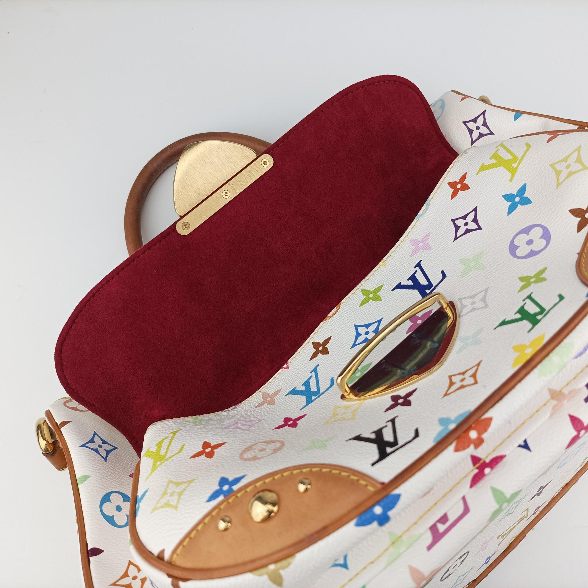 Vintage Louis Vuitton RITA white Monogram Multicolor M40125 shoulderbag | stylenewstar