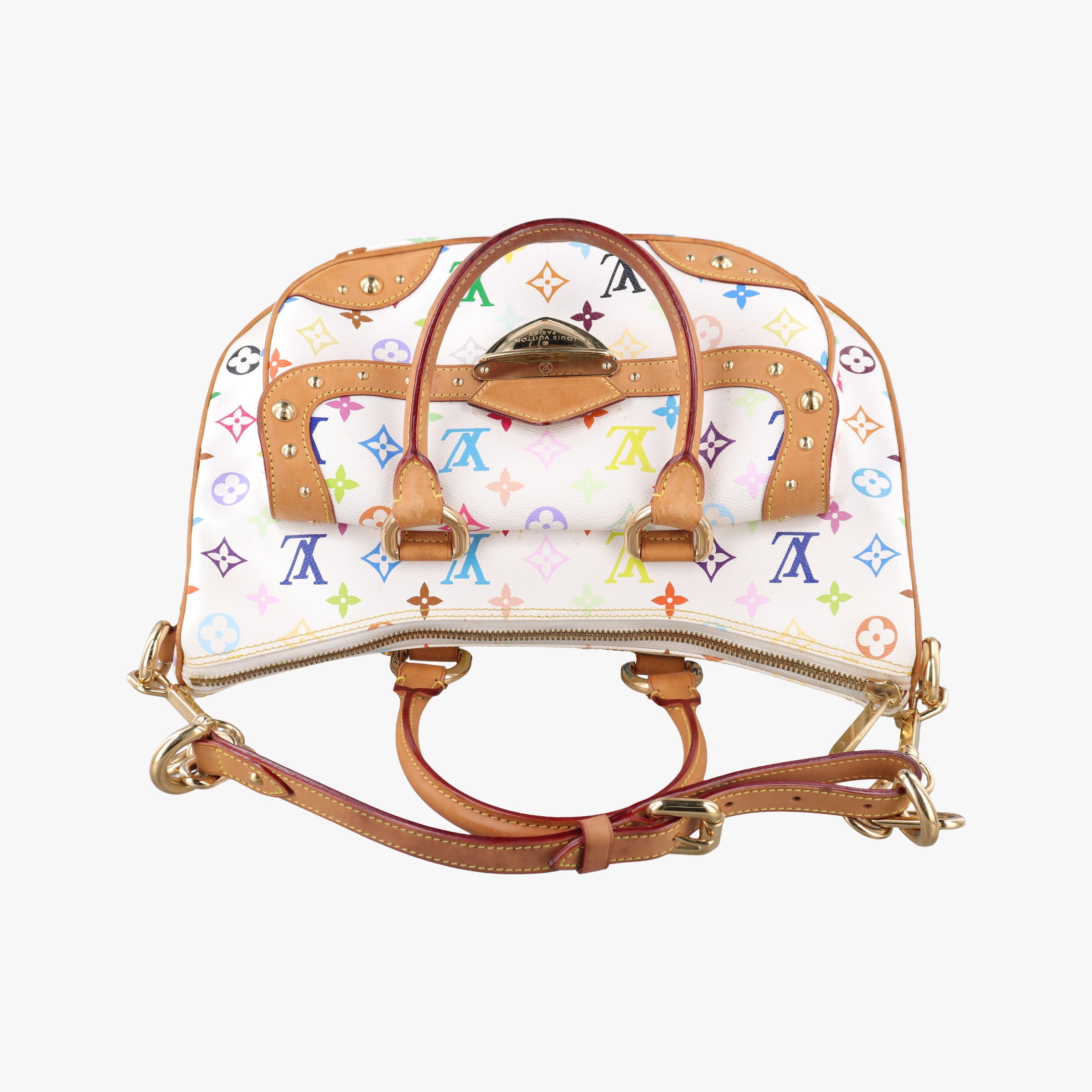 Vintage Louis Vuitton RITA white Monogram Multicolor M40125 shoulderbag | stylenewstar