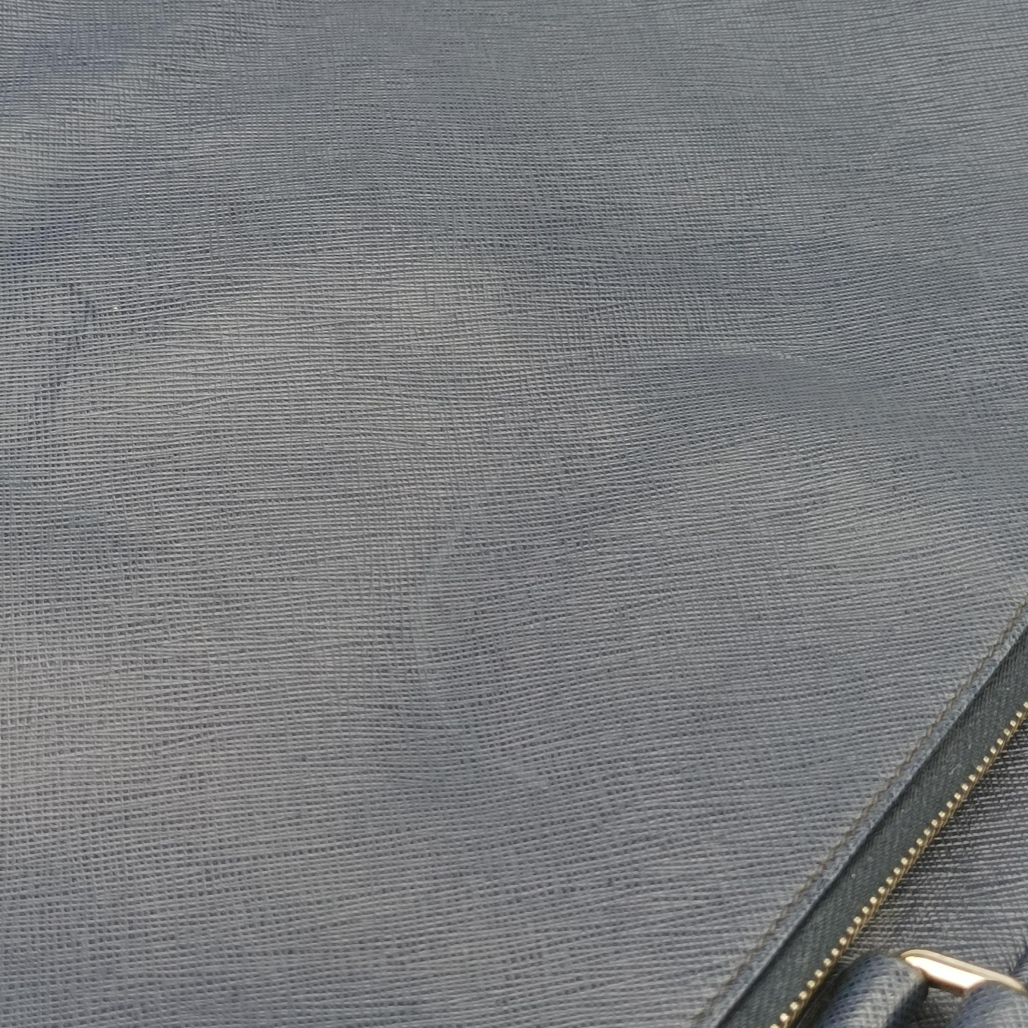 Pre-owned Prada Triangle Logo Plate Navy Saffiano Leather  handbag | stylenewstar