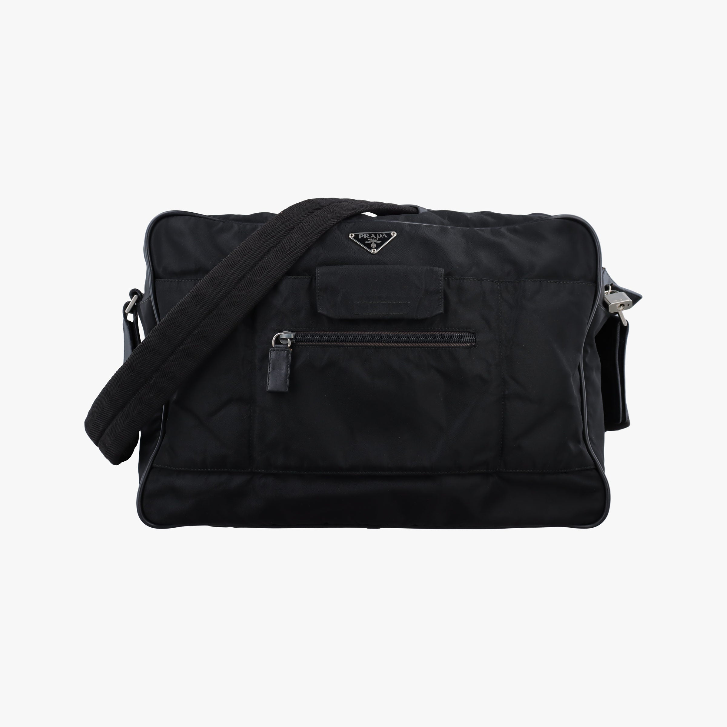 Pre-owned Prada Tessuto Black Nylon 1BB024 shoulderbag | stylenewstar
