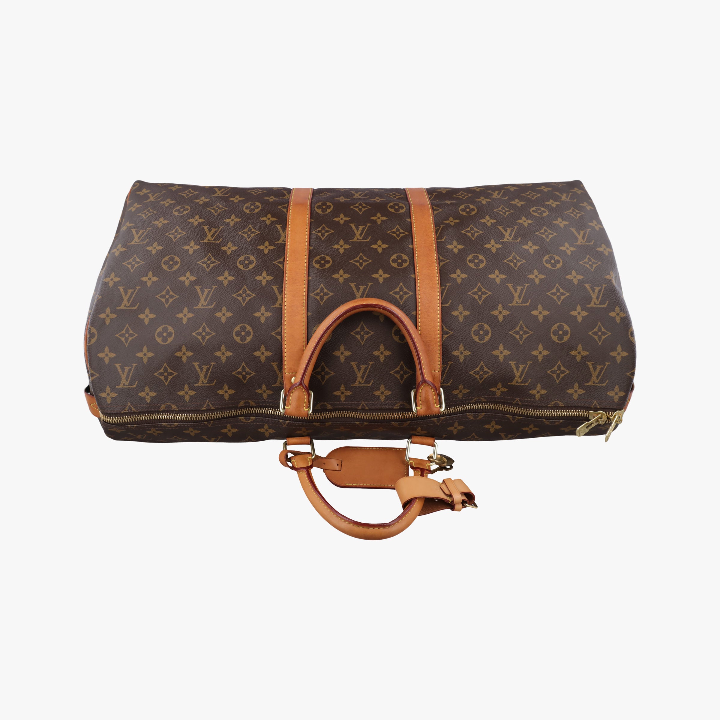 Pre-owned Louis Vuitton keepall 55 brown Monogram canvas M41424 handbag | stylenewstar
