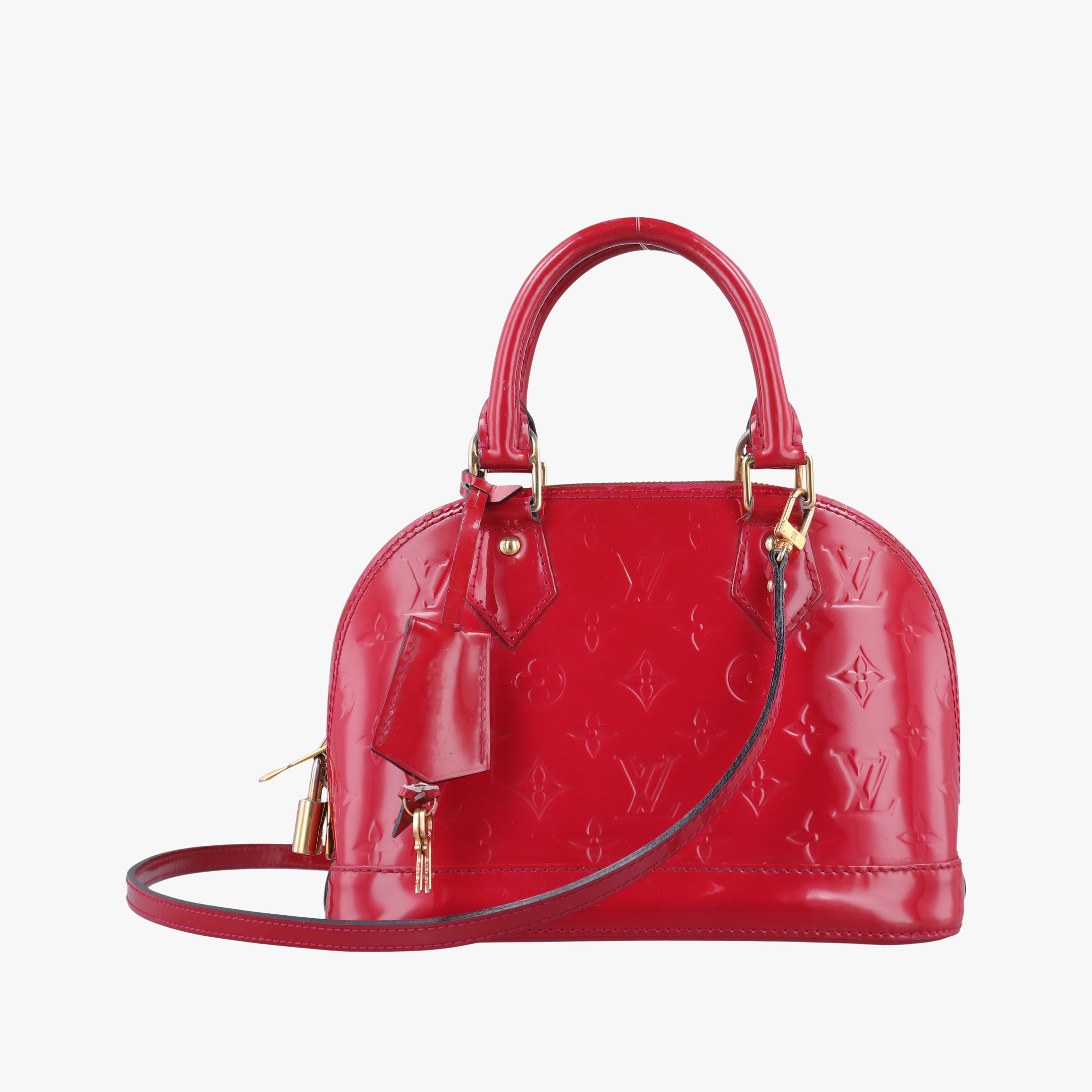 Pre-owned Louis Vuitton Alma BB ROSE INDIEN Vernis M91606 shoulderbag | stylenewstar