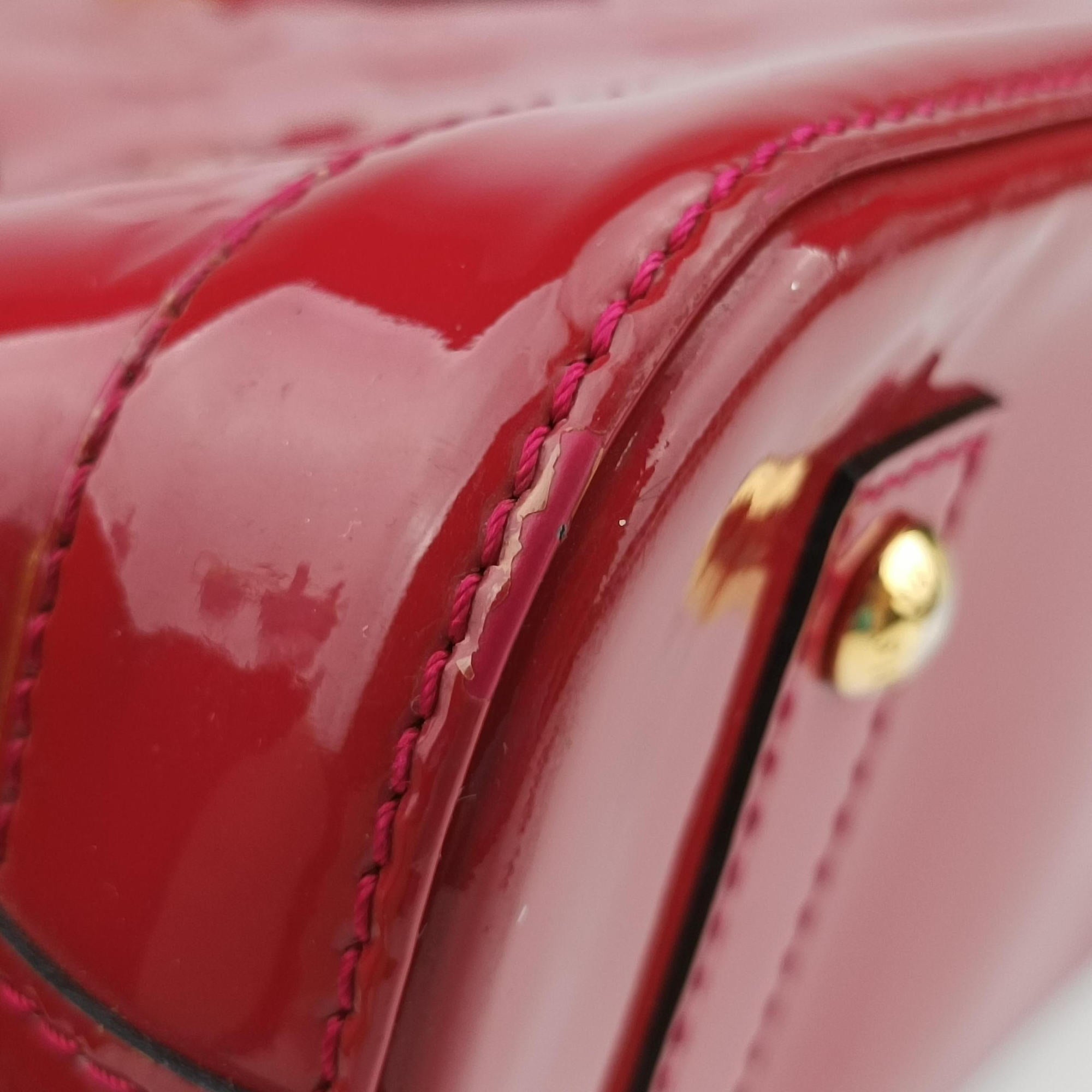 Pre-owned Louis Vuitton Alma BB ROSE INDIEN Vernis M91606 shoulderbag | stylenewstar