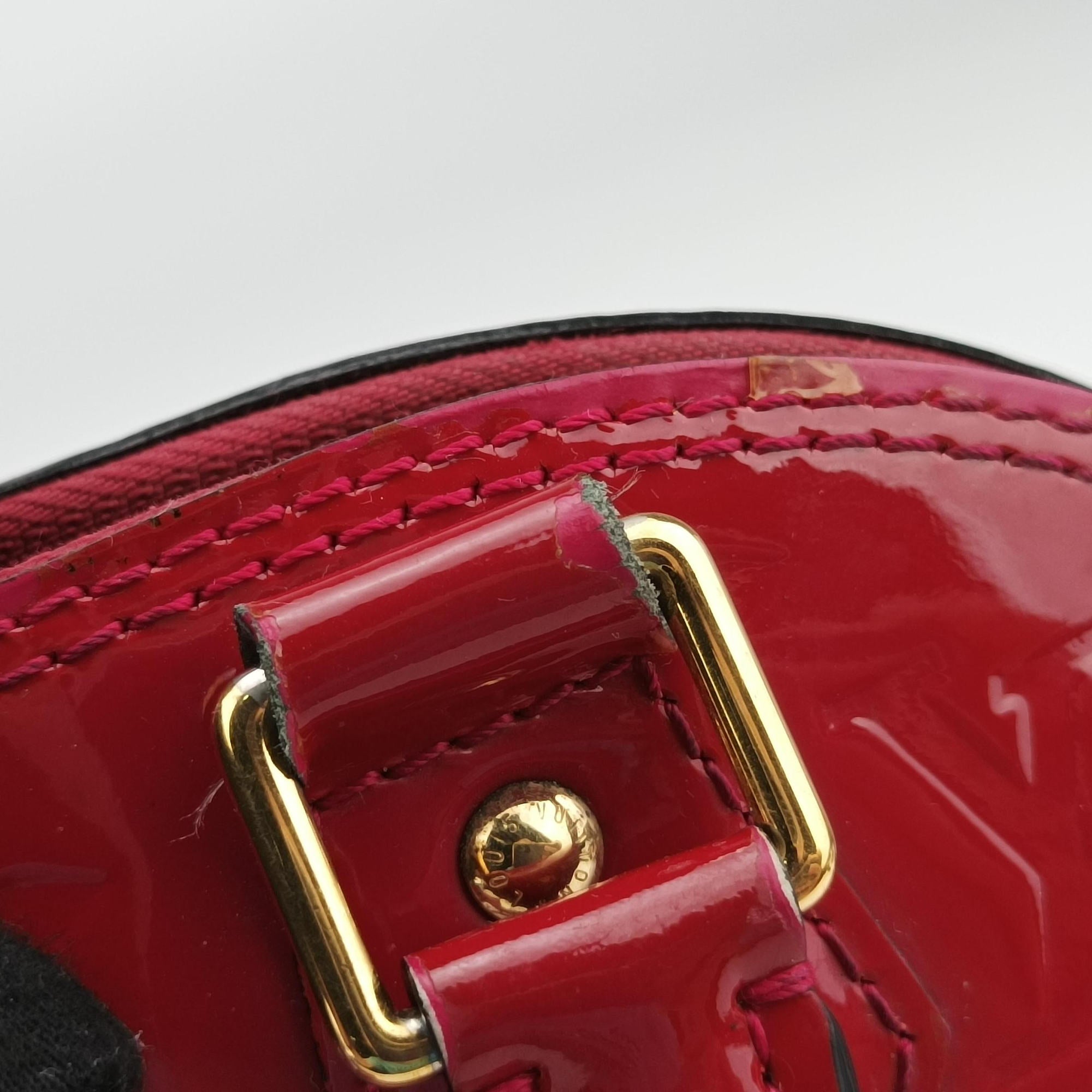 Pre-owned Louis Vuitton Alma BB ROSE INDIEN Vernis M91606 shoulderbag | stylenewstar
