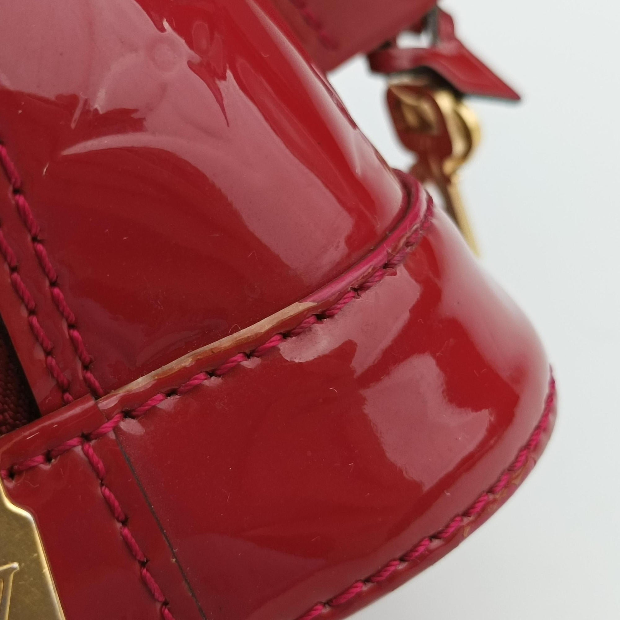 Pre-owned Louis Vuitton Alma BB ROSE INDIEN Vernis M91606 shoulderbag | stylenewstar
