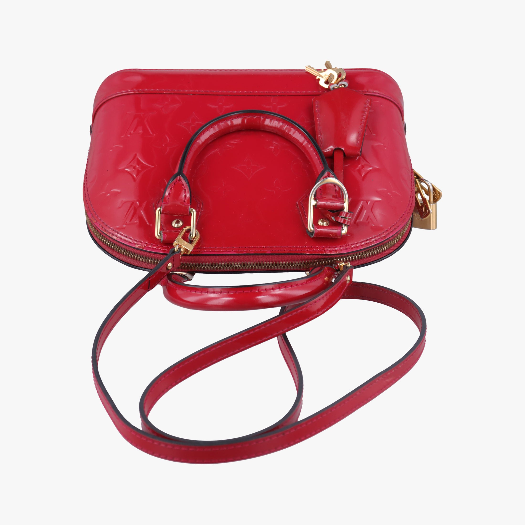 Pre-owned Louis Vuitton Alma BB ROSE INDIEN Vernis M91606 shoulderbag | stylenewstar