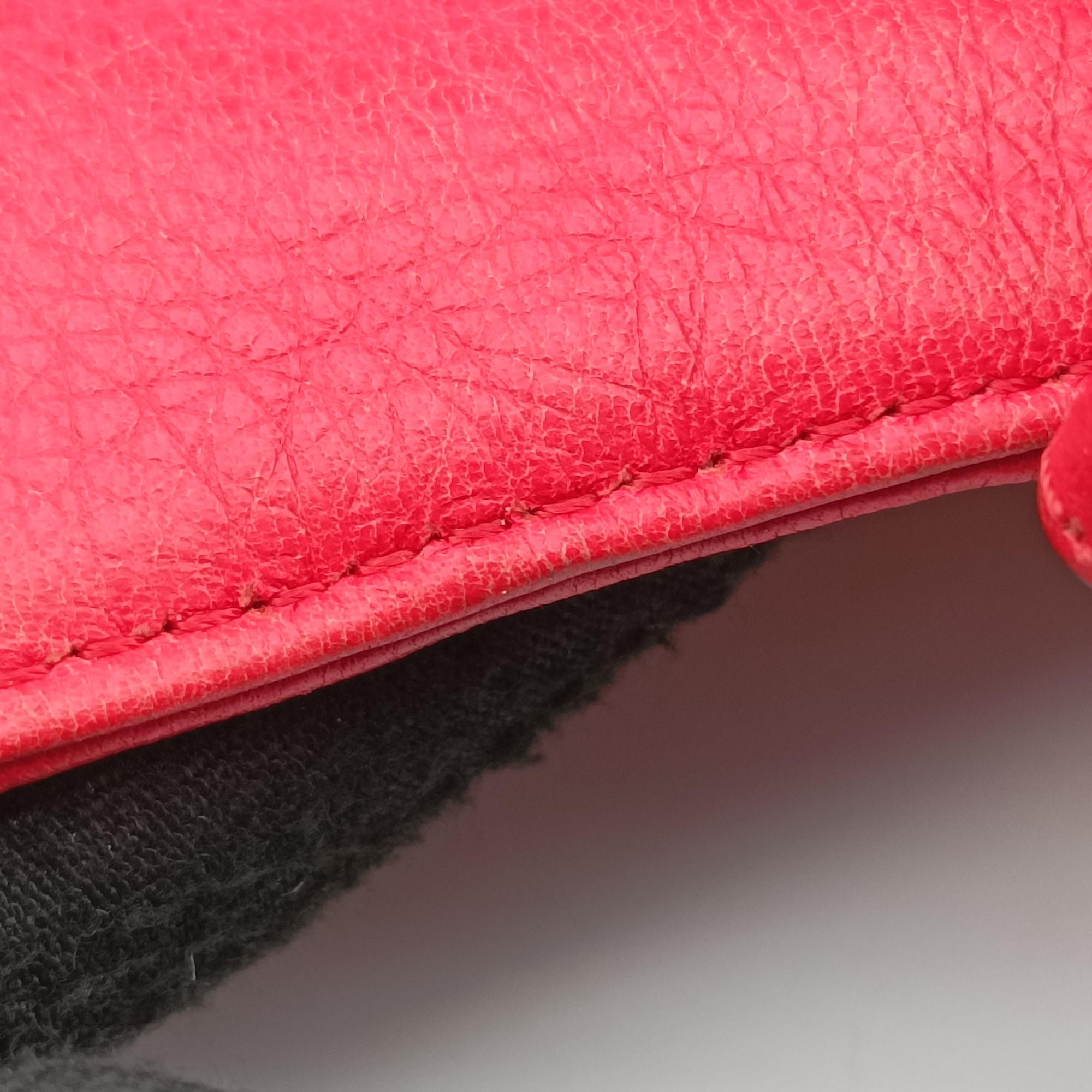Pre-owned Fendi Fendista Pochette Red Leather 8M0276 shoulderbag | stylenewstar