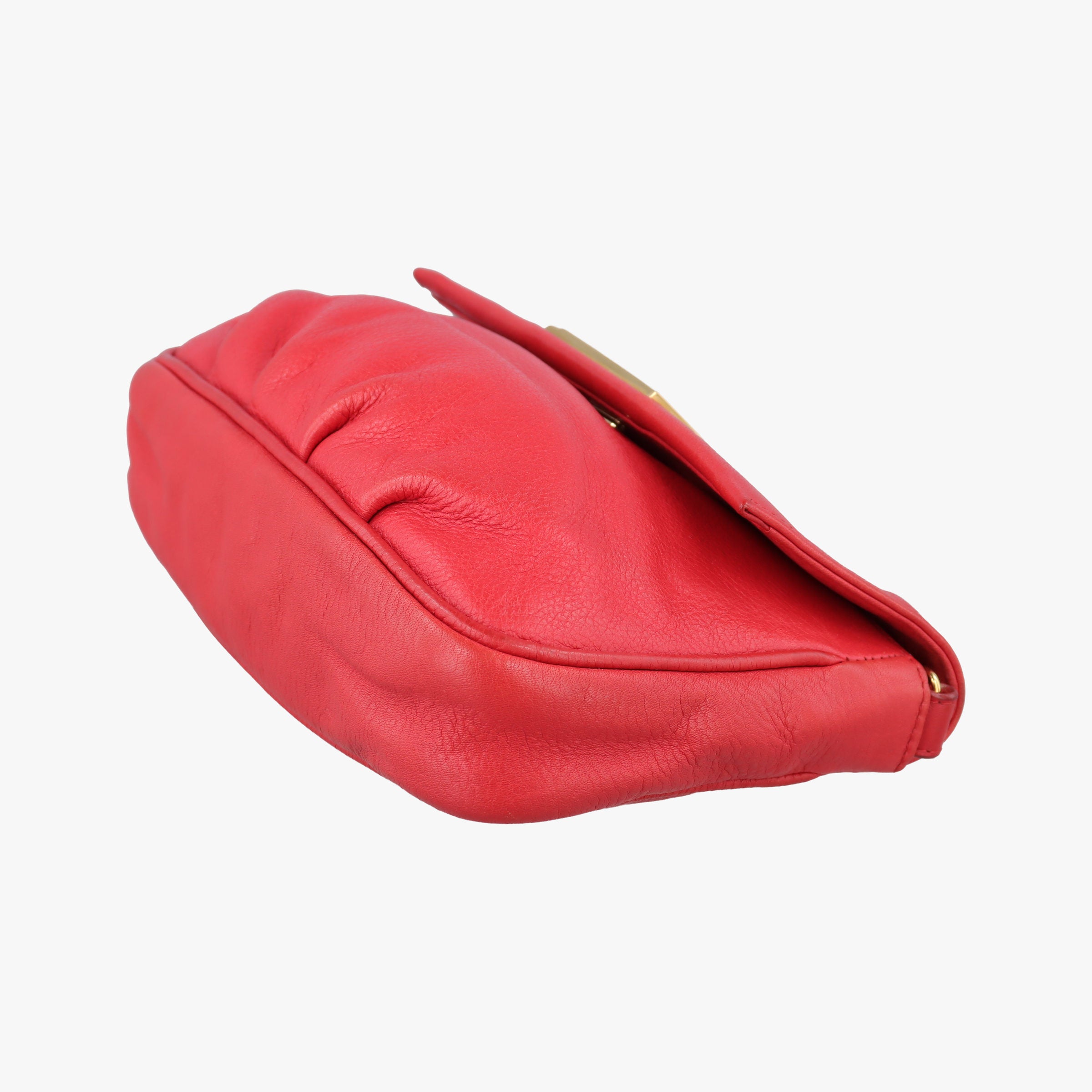 Pre-owned Fendi Fendista Pochette Red Leather 8M0276 shoulderbag | stylenewstar