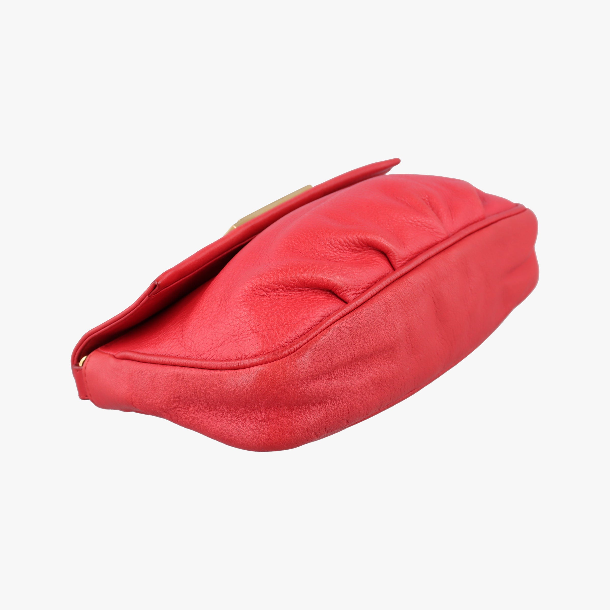 Pre-owned Fendi Fendista Pochette Red Leather 8M0276 shoulderbag | stylenewstar