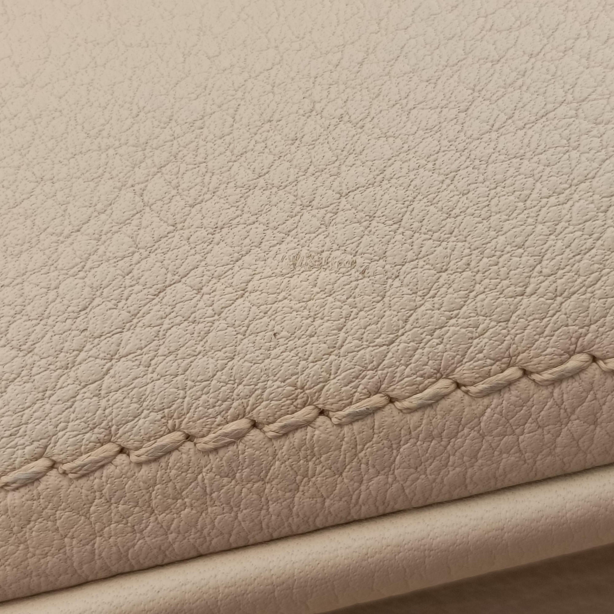 Pre-owned Prada Cervo Frame Satchel Beige Leather  shoulderbag | stylenewstar