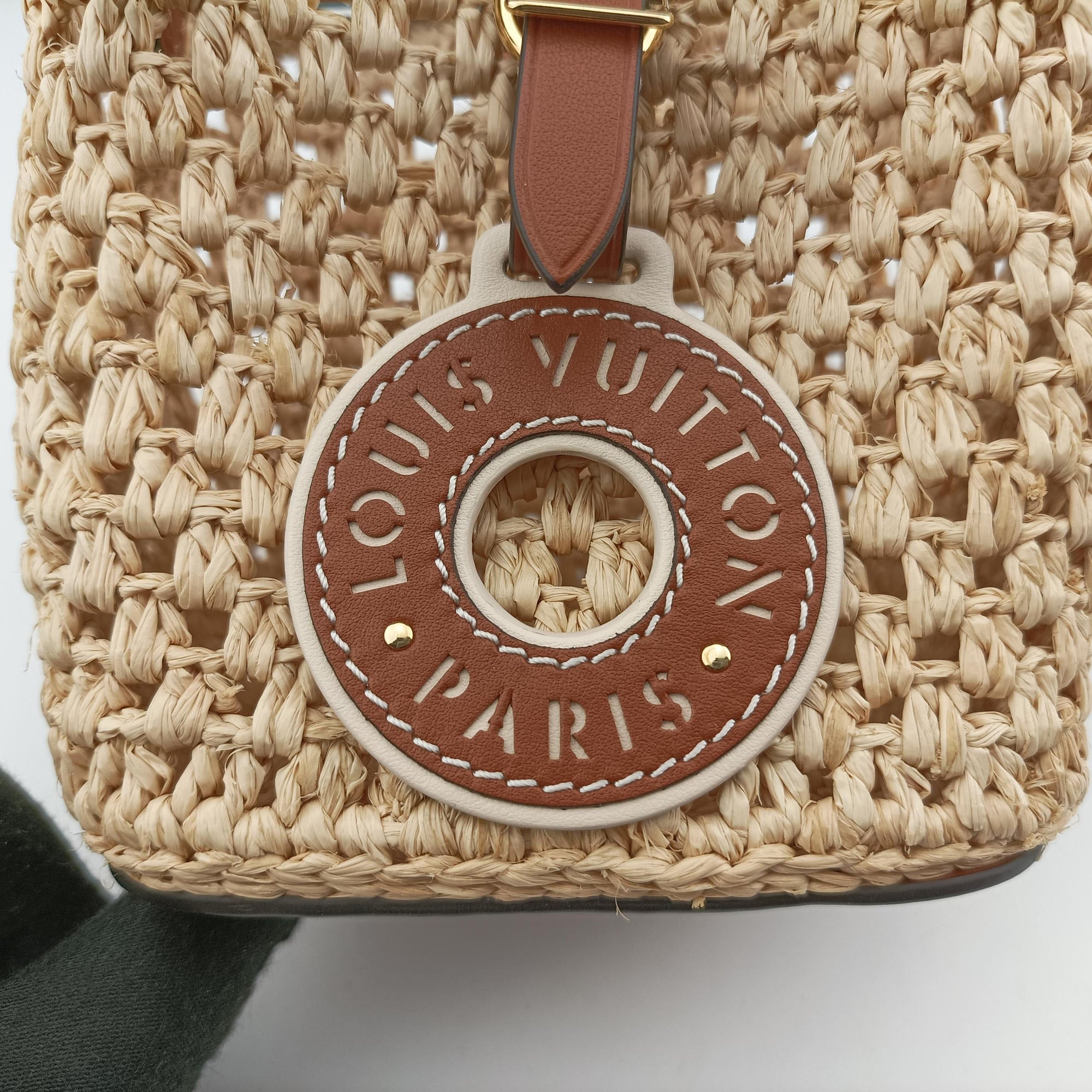 Pre-owned Louis Vuitton Noé Purse Beige x Brown natural raffia M83521 shoulderbag | stylenewstar