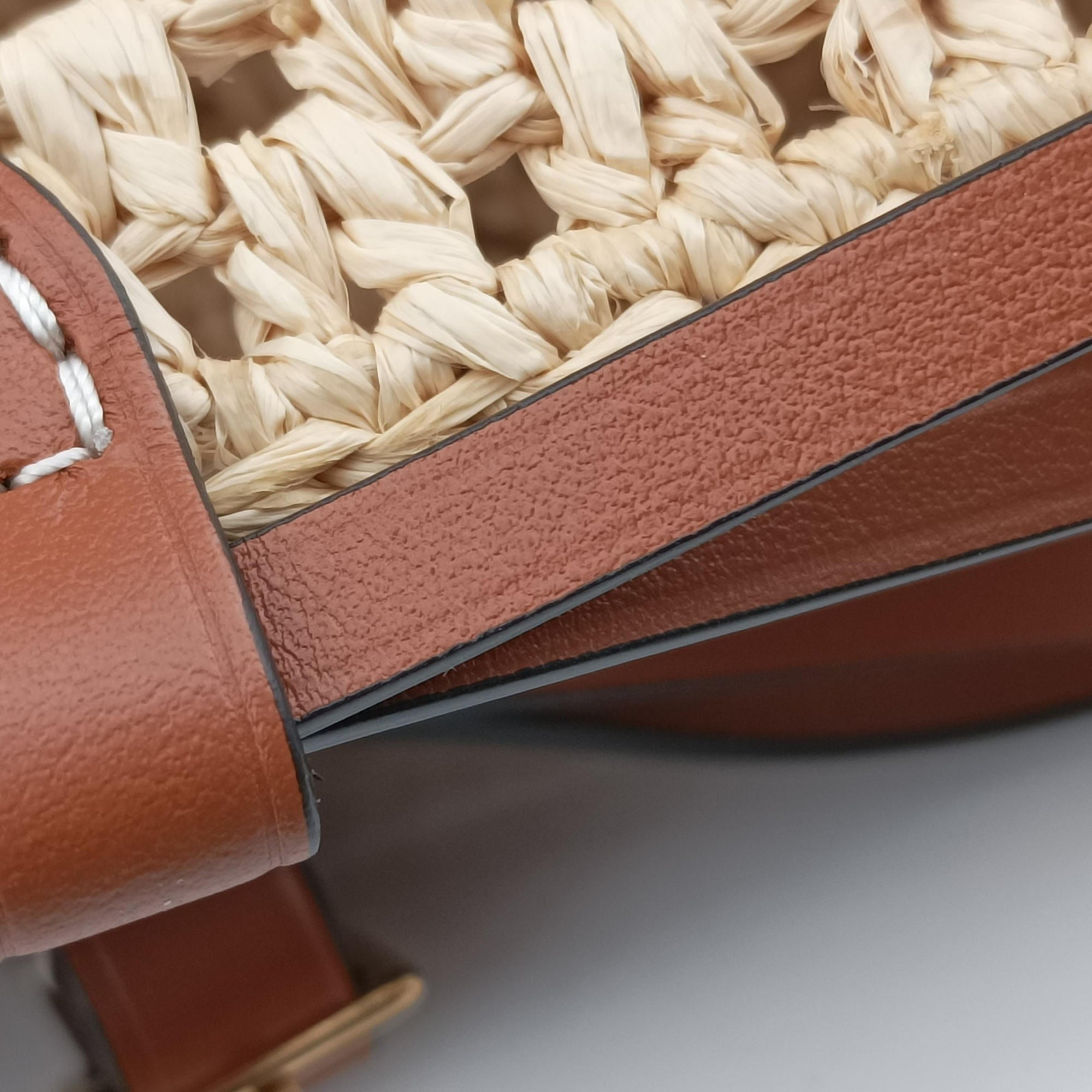 Pre-owned Louis Vuitton Noé Purse Beige x Brown natural raffia M83521 shoulderbag | stylenewstar