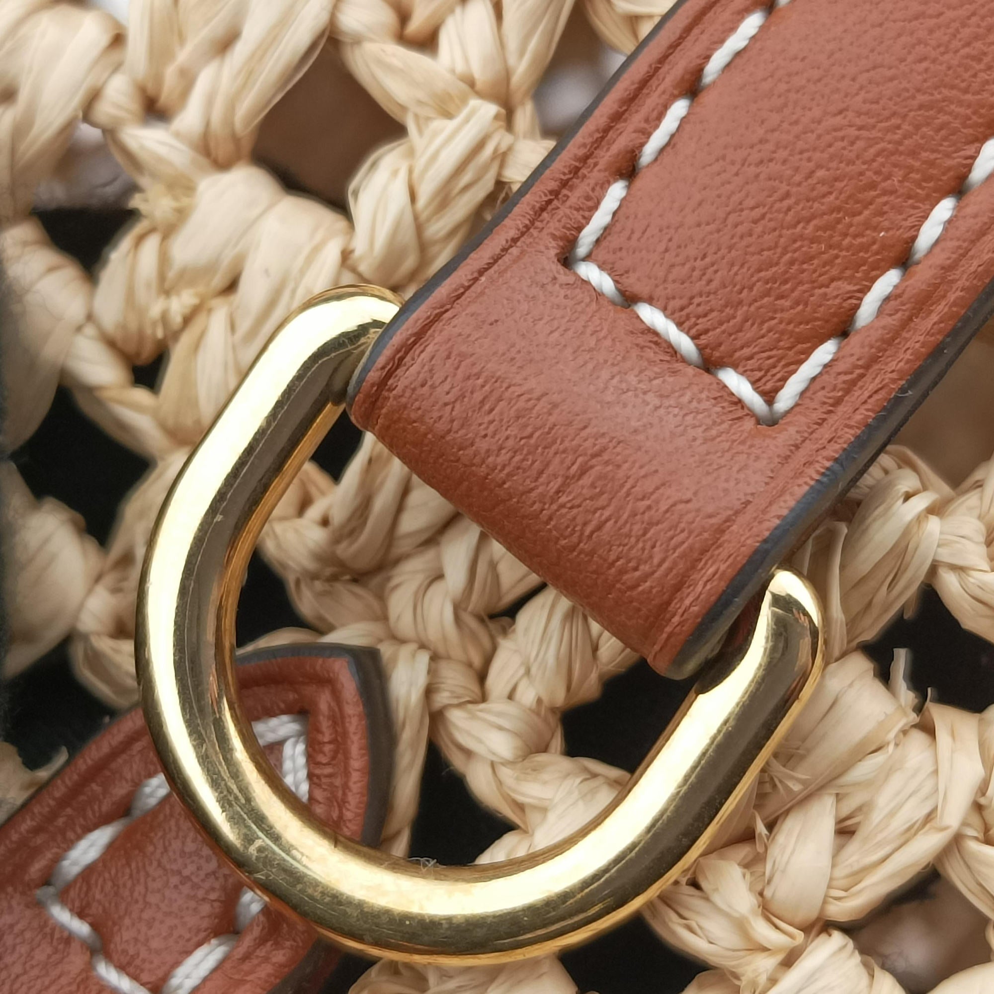 Pre-owned Louis Vuitton Noé Purse Beige x Brown natural raffia M83521 shoulderbag | stylenewstar