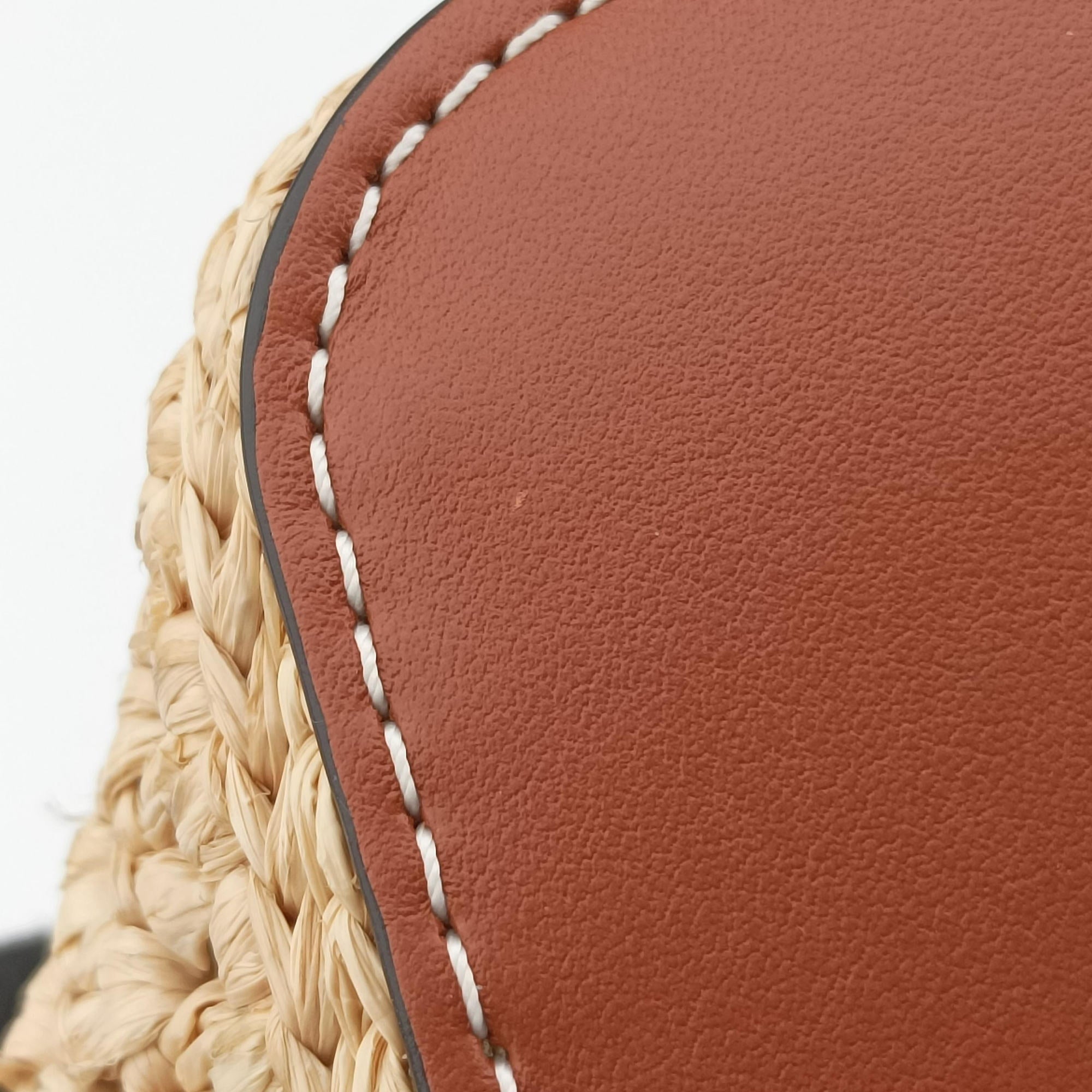 Pre-owned Louis Vuitton Noé Purse Beige x Brown natural raffia M83521 shoulderbag | stylenewstar