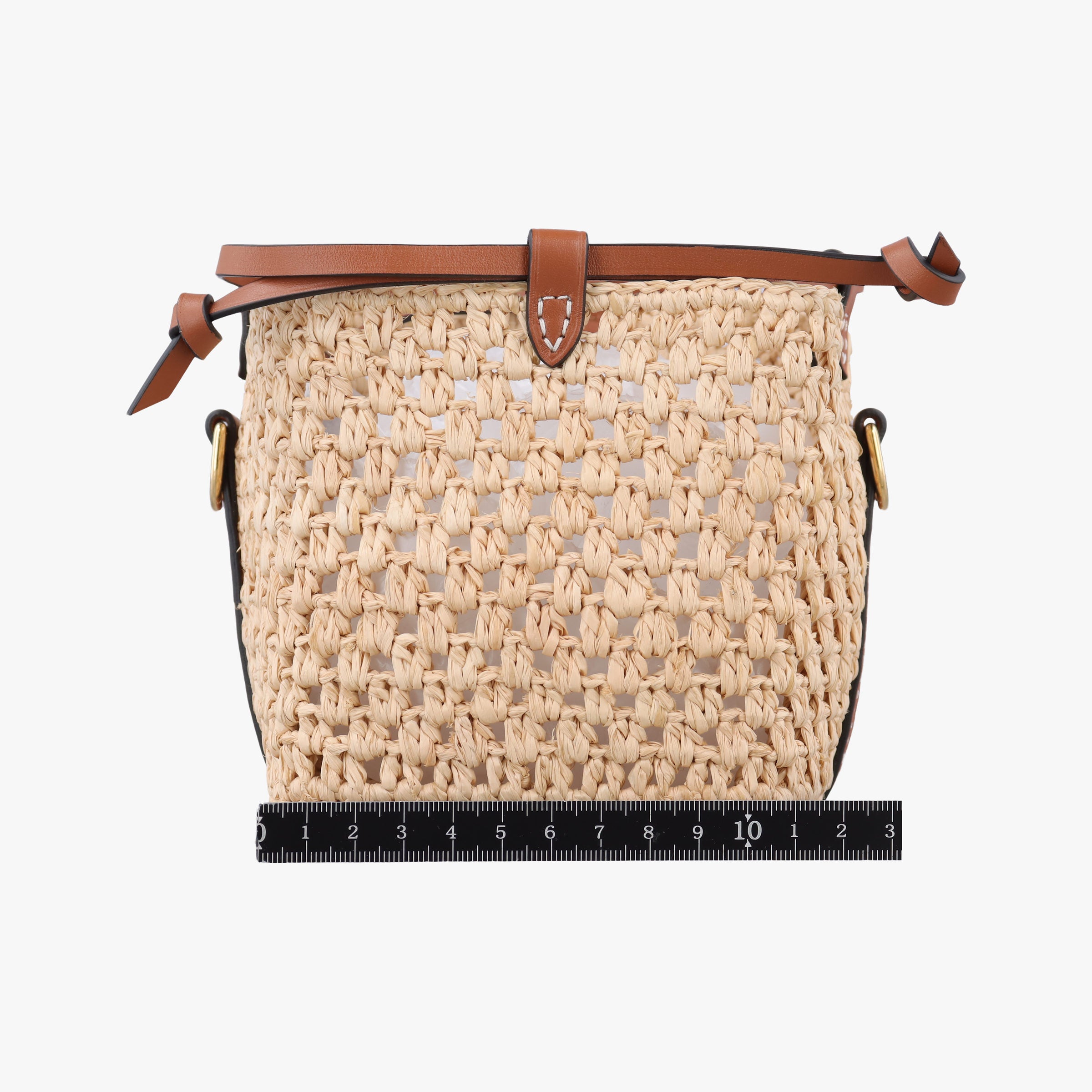Pre-owned Louis Vuitton Noé Purse Beige x Brown natural raffia M83521 shoulderbag | stylenewstar