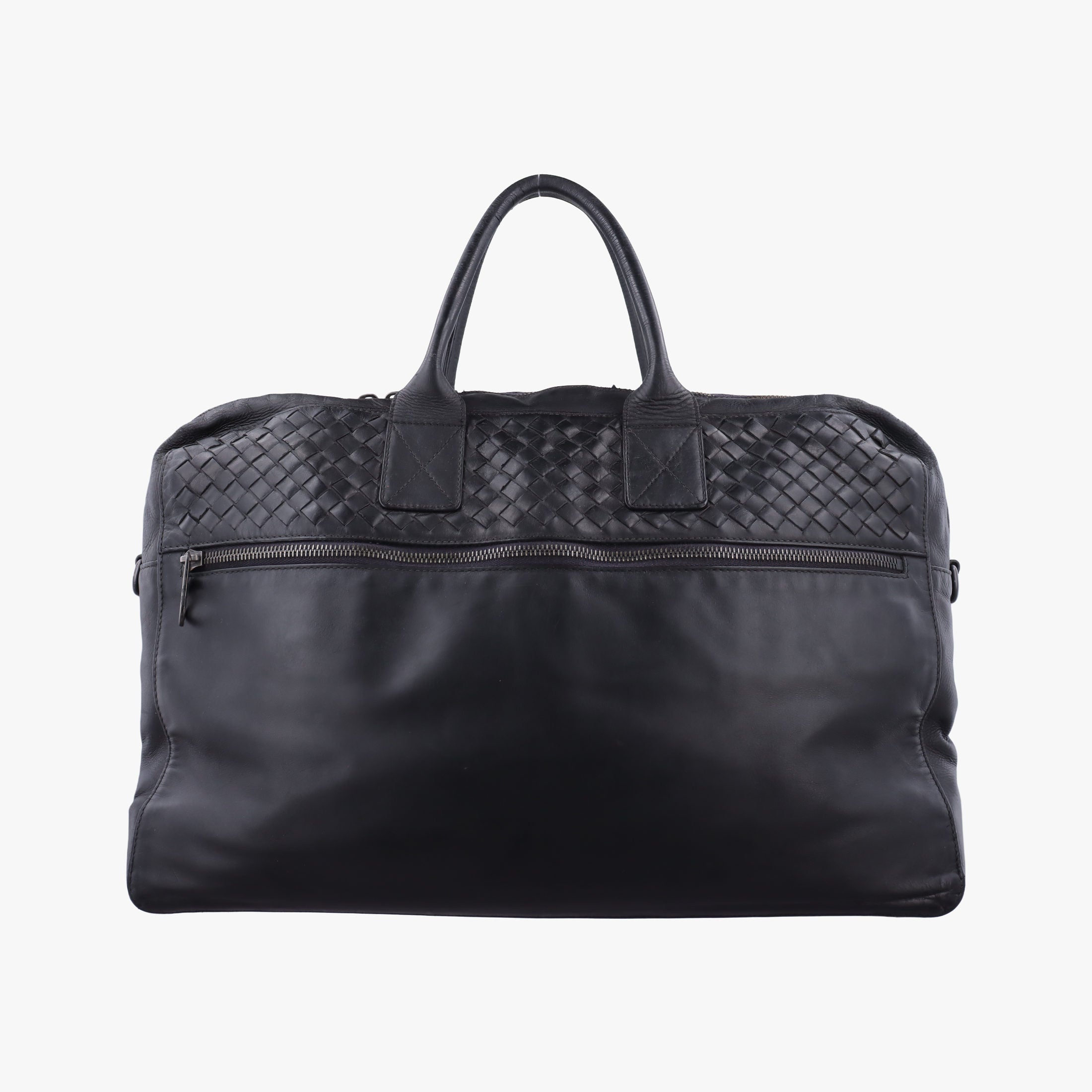 Pre-owned Bottega Veneta Intrecciato Black lambskin  handbag | stylenewstar
