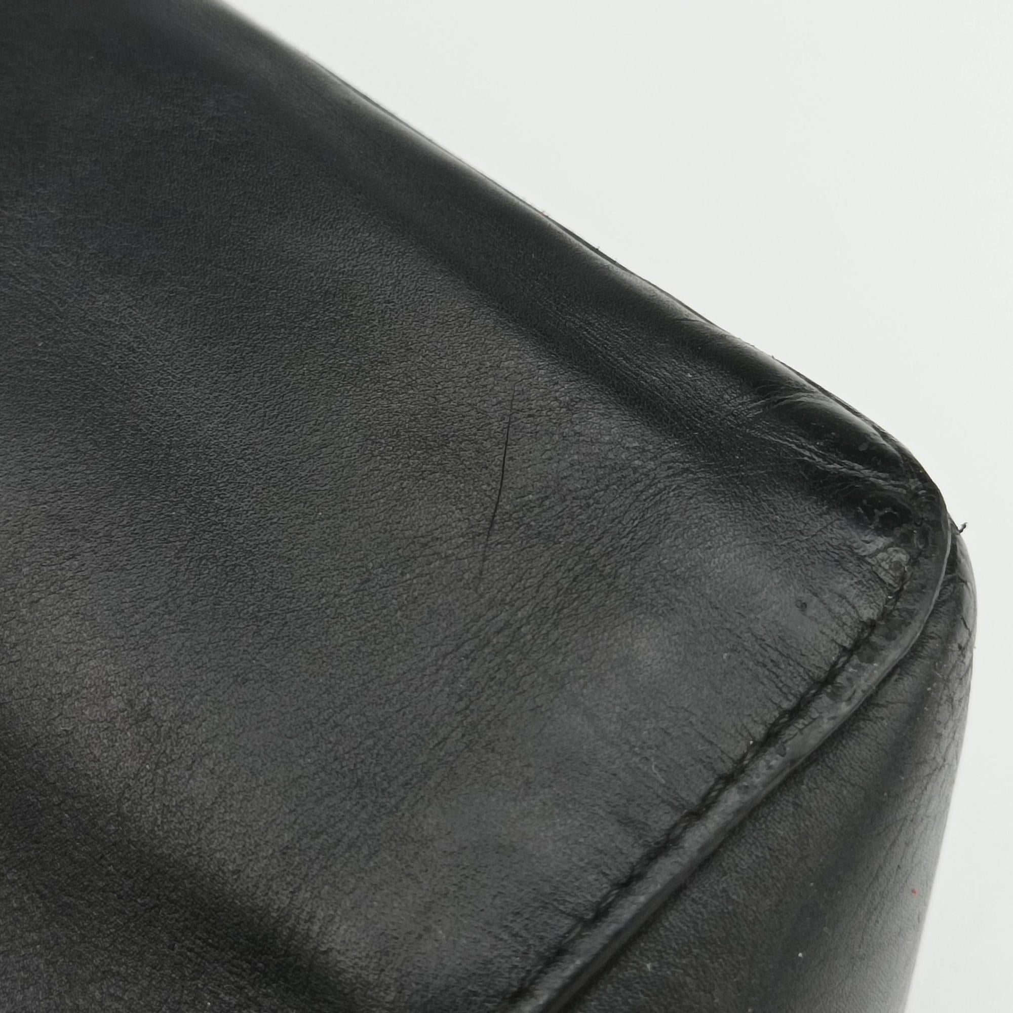 Pre-owned Bottega Veneta Intrecciato Black lambskin  handbag | stylenewstar