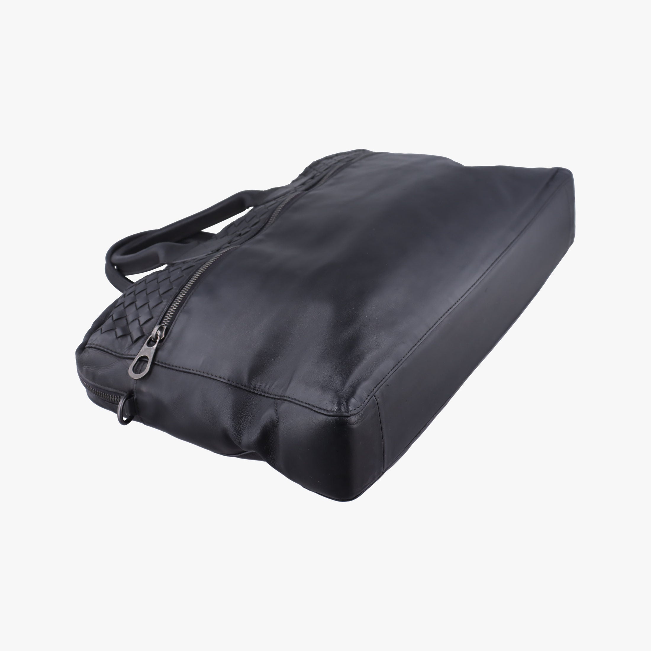 Pre-owned Bottega Veneta Intrecciato Black lambskin  handbag | stylenewstar