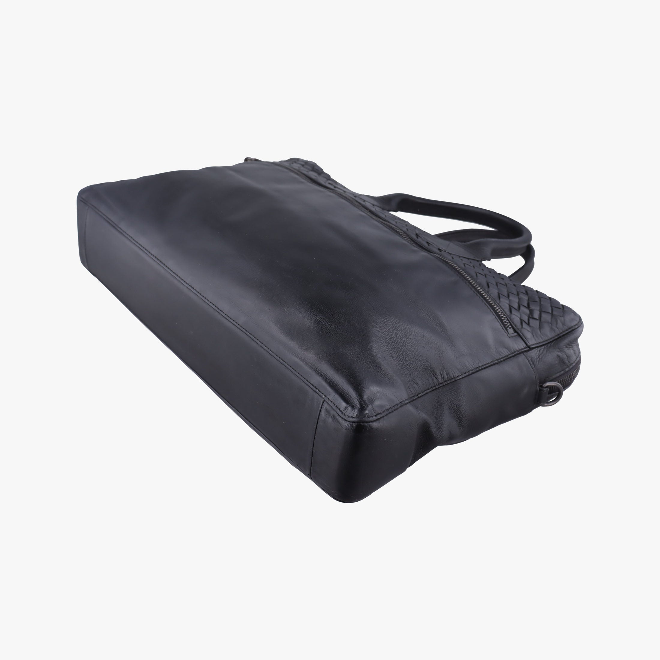 Pre-owned Bottega Veneta Intrecciato Black lambskin  handbag | stylenewstar