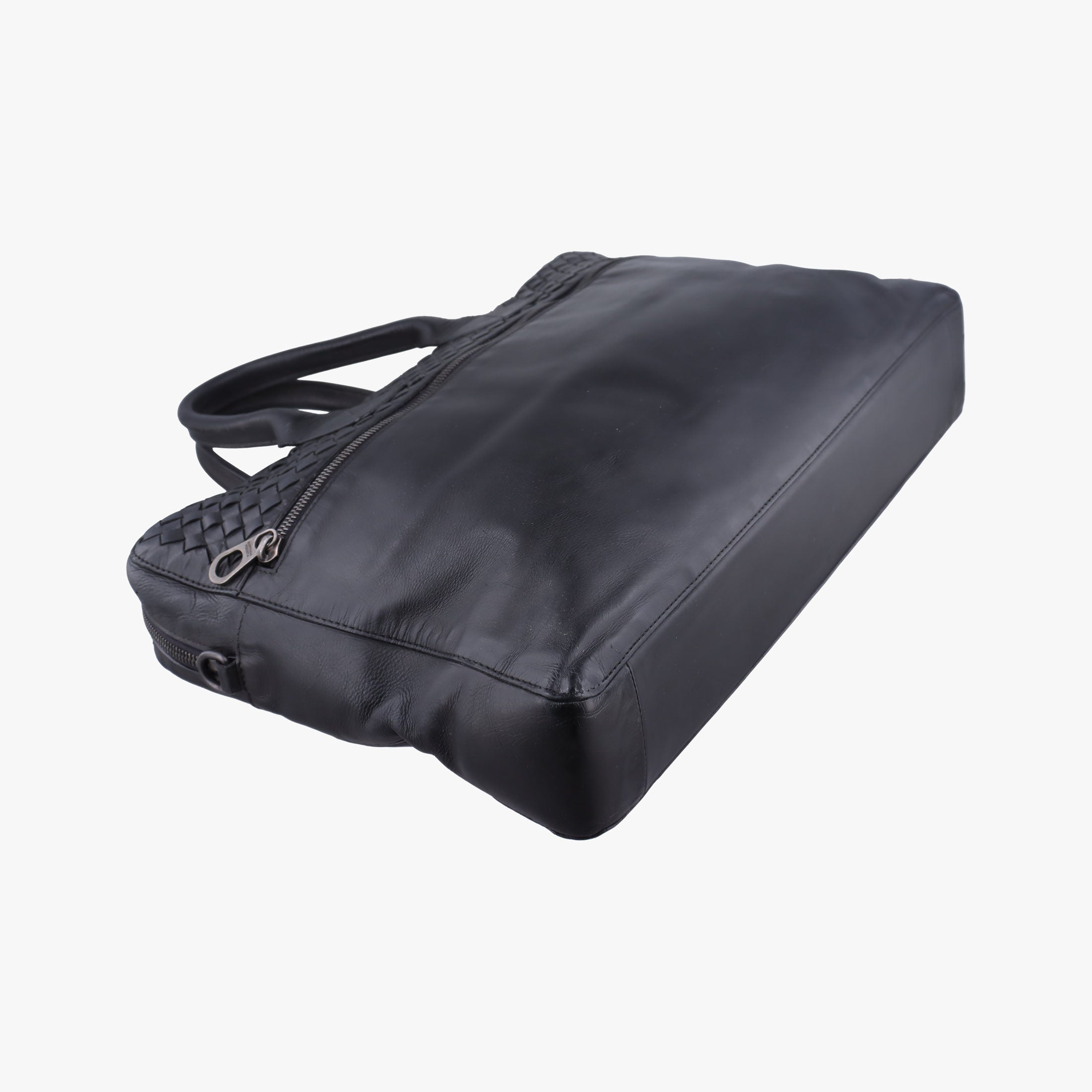 Pre-owned Bottega Veneta Intrecciato Black lambskin  handbag | stylenewstar