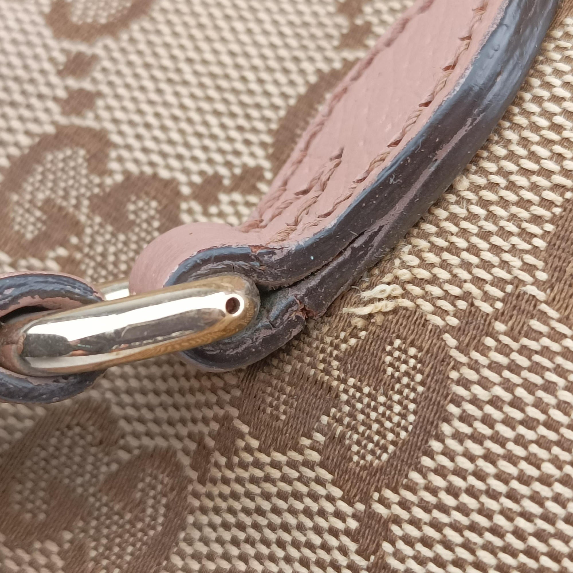 Pre-owned Gucci Bree Brown Leather×Canvas 323671 handbag | stylenewstar
