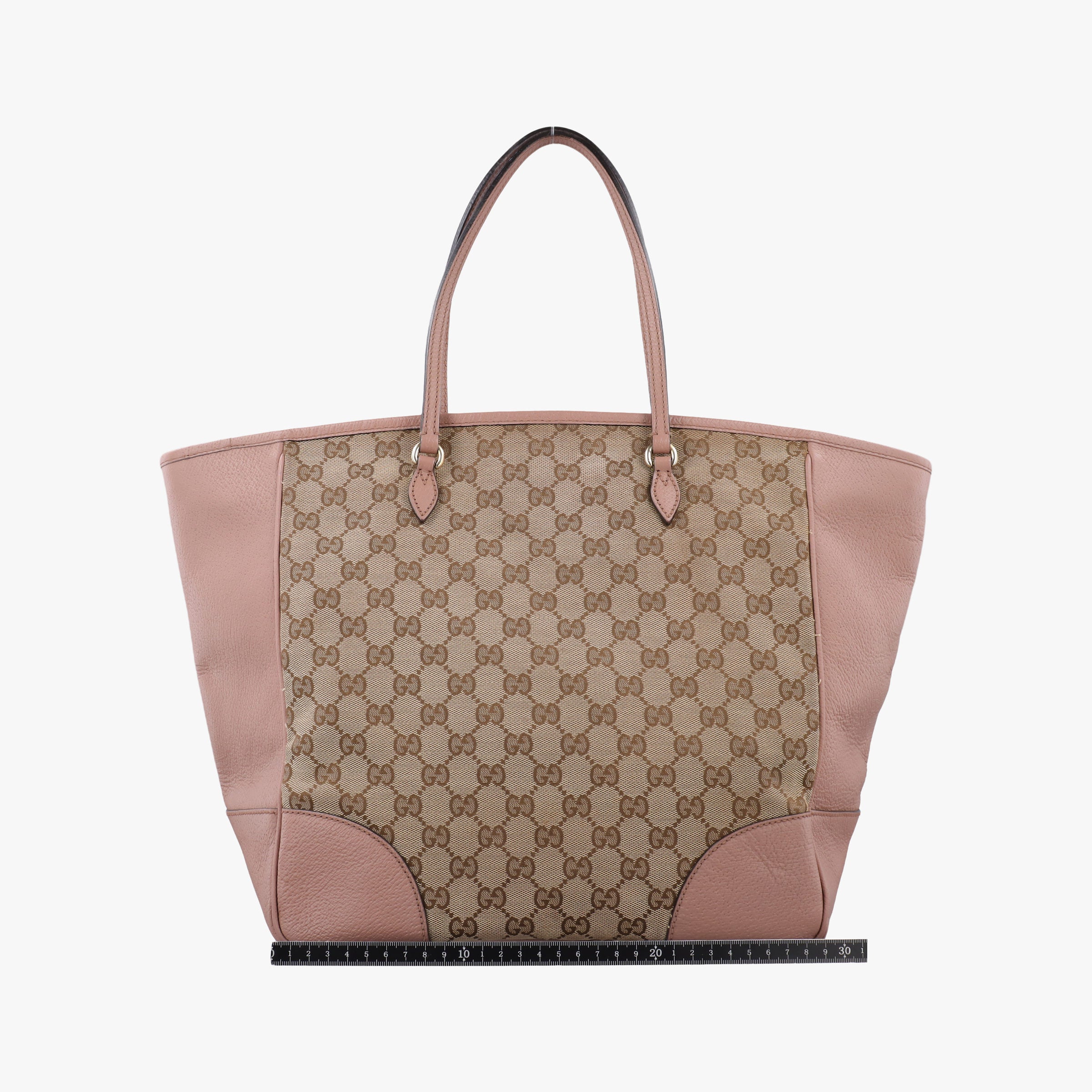 Pre-owned Gucci Bree Brown Leather×Canvas 323671 handbag | stylenewstar